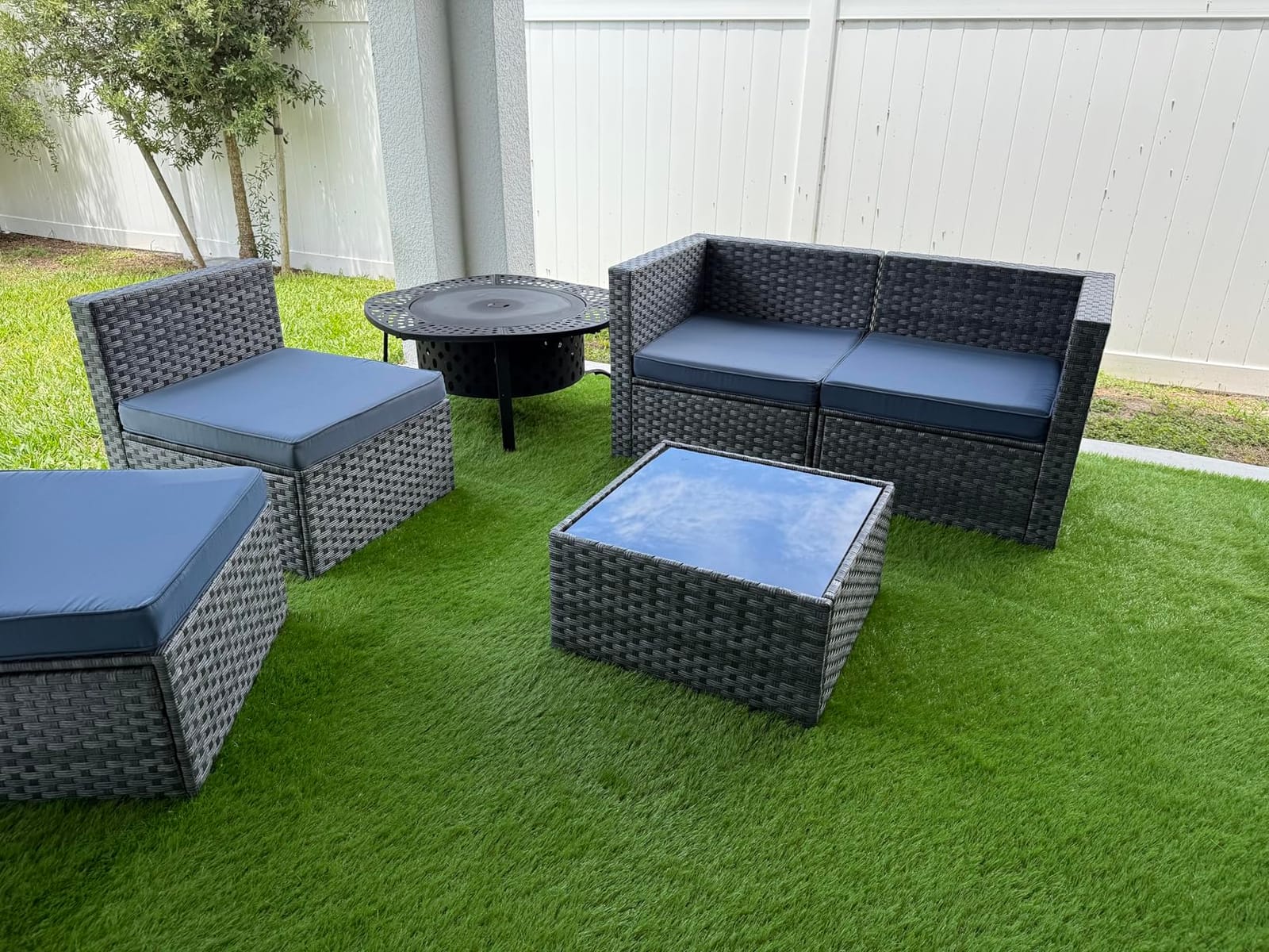 Artificial Grass Turf 12FTX20FT, 1.38inch 4 Tone Realistic Synthetic Thick Fake Faux Grass Rug Astroturf Carpet Landscape for Dogs Indoor Outdoor Garden Lawn Mat, with Drainage Holes customer photo 2