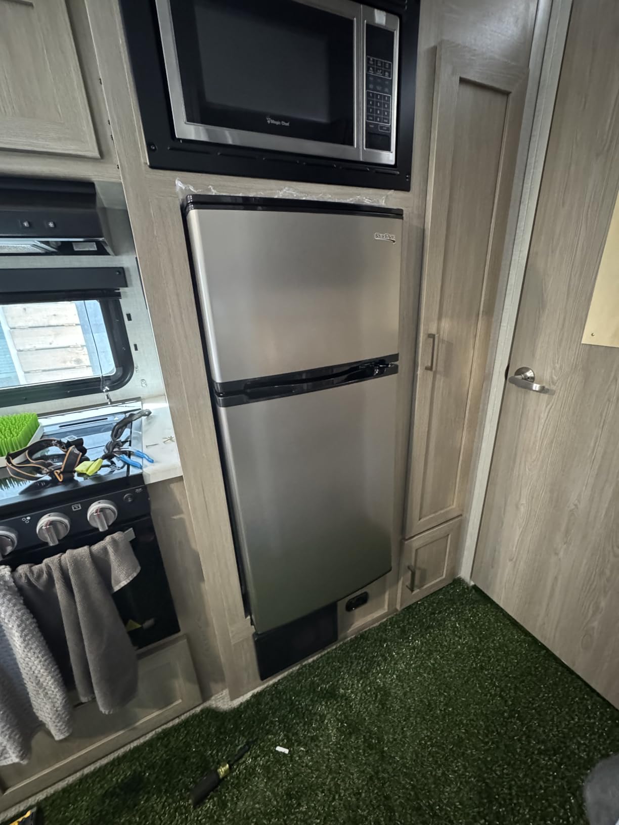 RecPro 4.4 Cu Ft 12V RV Refrigerator | Stainless Steel | Frost-Free | Reversible Door, Frost Free, Adjustable Shelves, 2W Interior LED Light, Built-in Lock customer photo 2