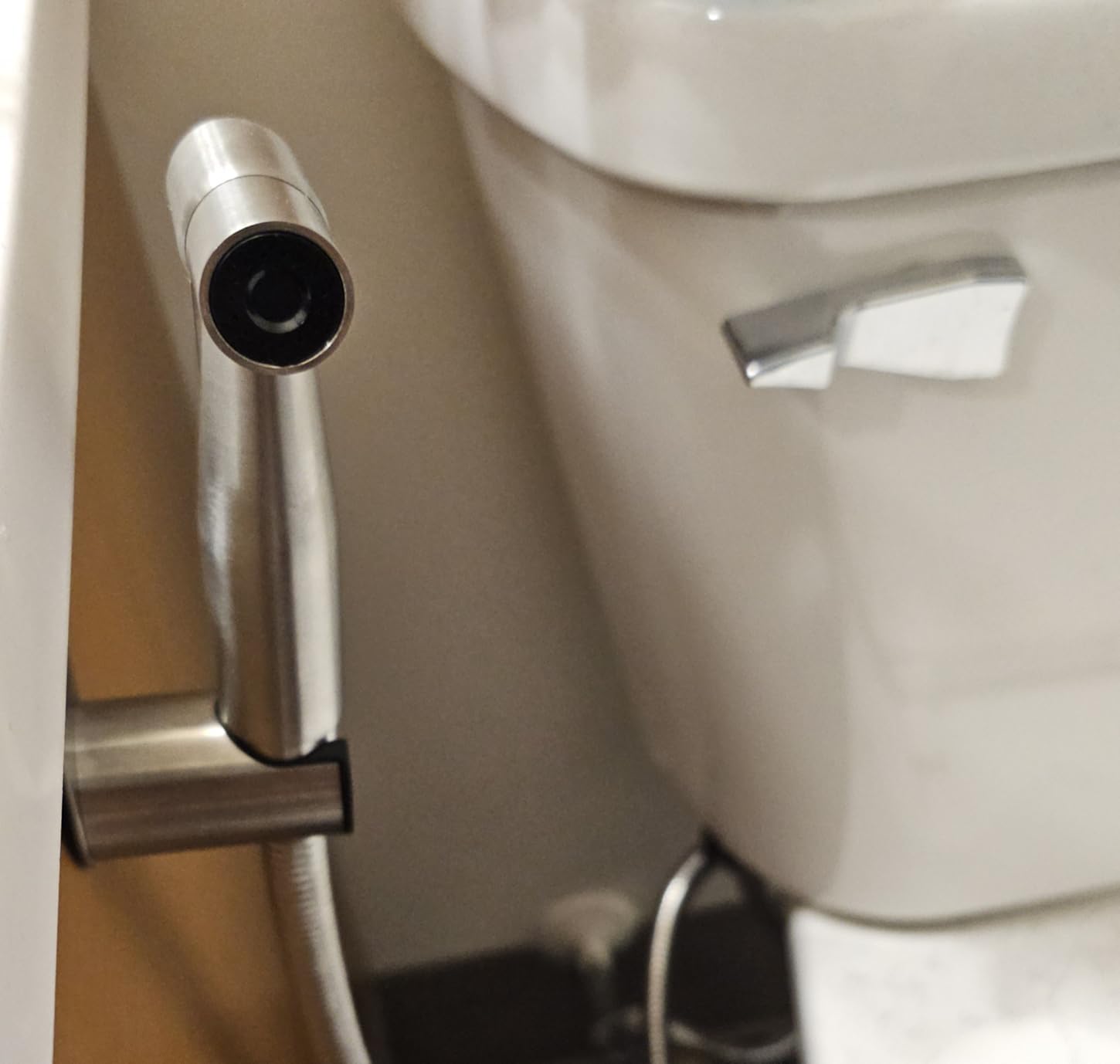 Arofa Handheld Bidet Sprayer, Bidet Attachment for Toilet, Brushed Nickel | Adjustable Water Flow, Leak-Free Hose, 7/8
