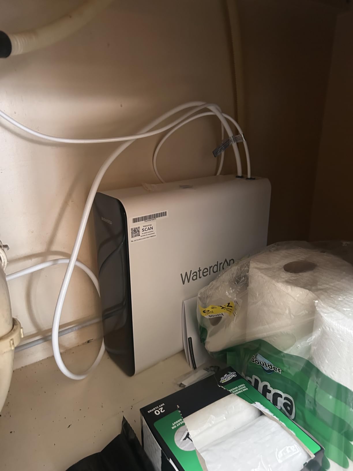 Waterdrop TSU 0.01 Micron Ultra Filtration Under Sink Water Filter System, 3-Stage Tankless Under Sink Water Filtration System with Faucet, Smart Panel, Not Lower TDS, Drilling Required customer photo 1