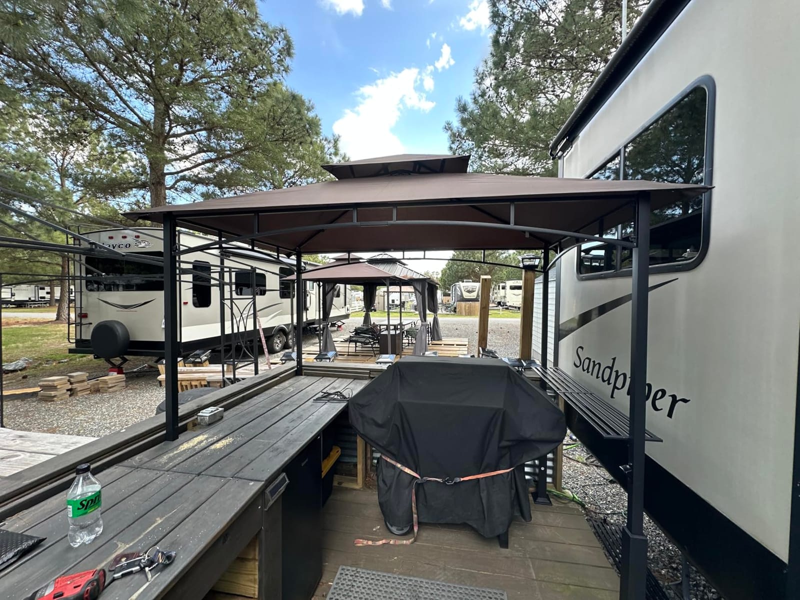 ABCCANOPY 8x5 Grill Gazebo BBQ Shelter with 2 LED Lights, Dark Gray customer photo 1