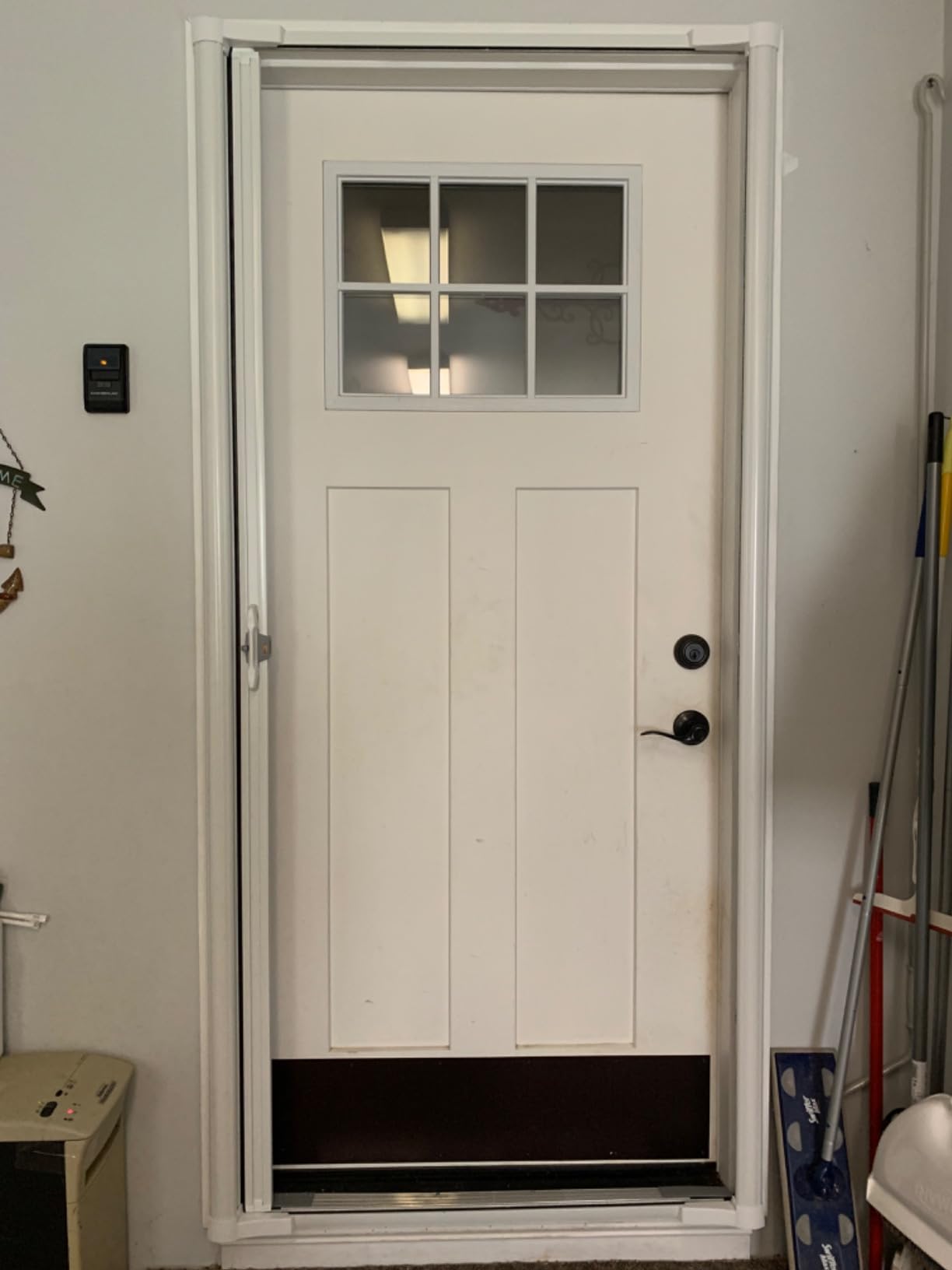 LARSON Brisa Sandstone Retractable Screen Door Thin Mesh 32-36 in Wide | Single, Thin Mesh Screen, High Visibility, Front Doors customer photo 2