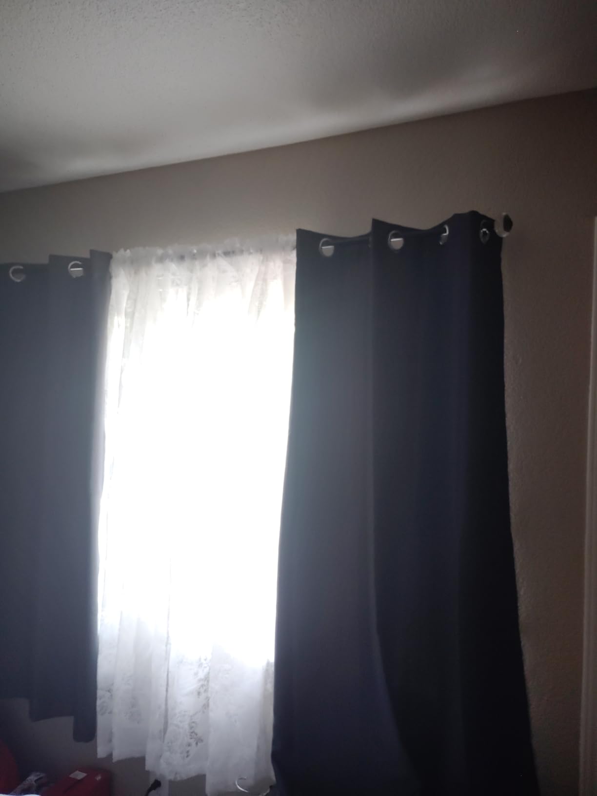 ChrisDowa Blackout Curtains 63 Inches Dark Grey 2 Panels customer photo 2