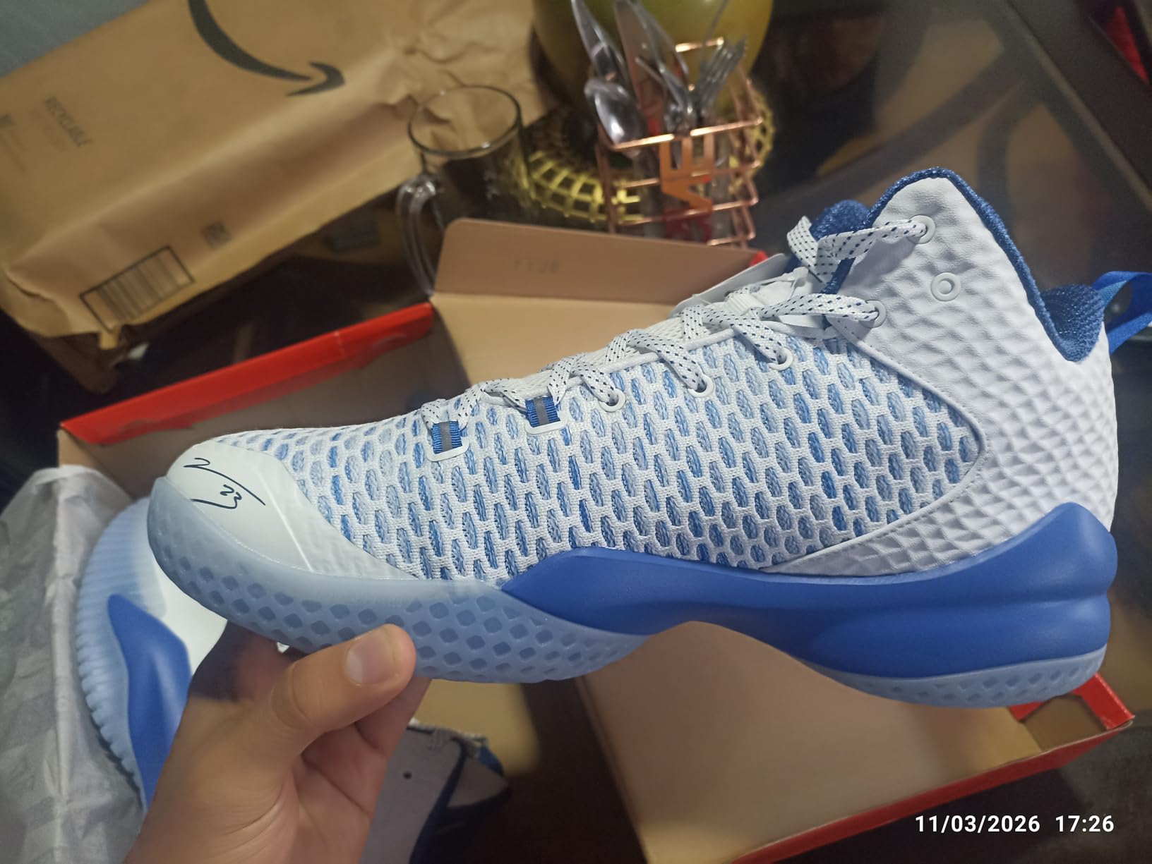PEAK High Top Mens Basketball Shoes Lou Williams Streetball Master Breathable Outdoor Sneakers Pickleball Shoes Cushioning Shoes for Fitness customer photo 2