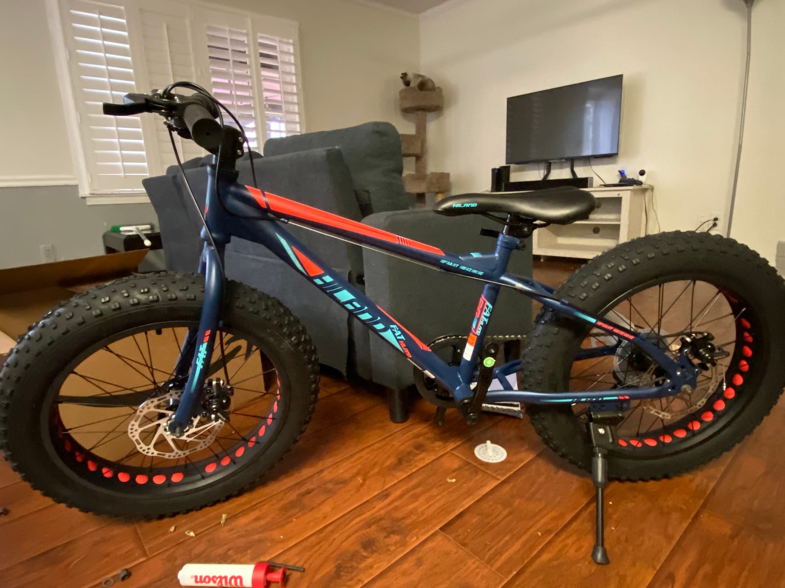 Hiland 20 Inch Kids' Bicycles Fat Tire Mountain Bike for Boys and Girls Age 5 + Years, Shimano 7-Speed, Dual-Disc Brake, Kids Beach and Snow Bicycle customer photo 1