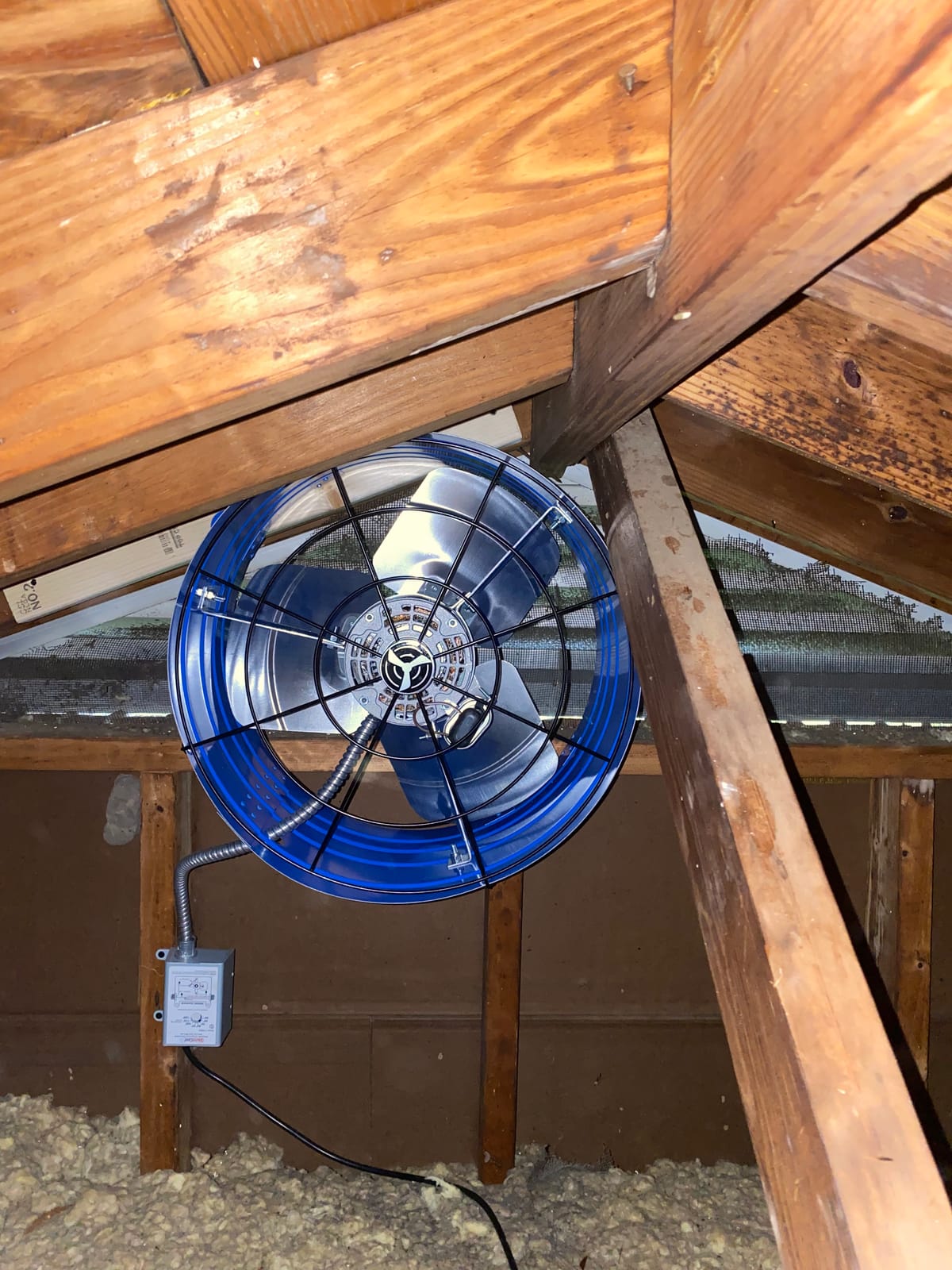 Quietcool AFG PRO-2.0 Attic Fan for Gable Vents - 1945 CFM - Adjustable Thermostat - 20ft Power Cord - Plug-and-play - Two Speed Capable customer photo 2