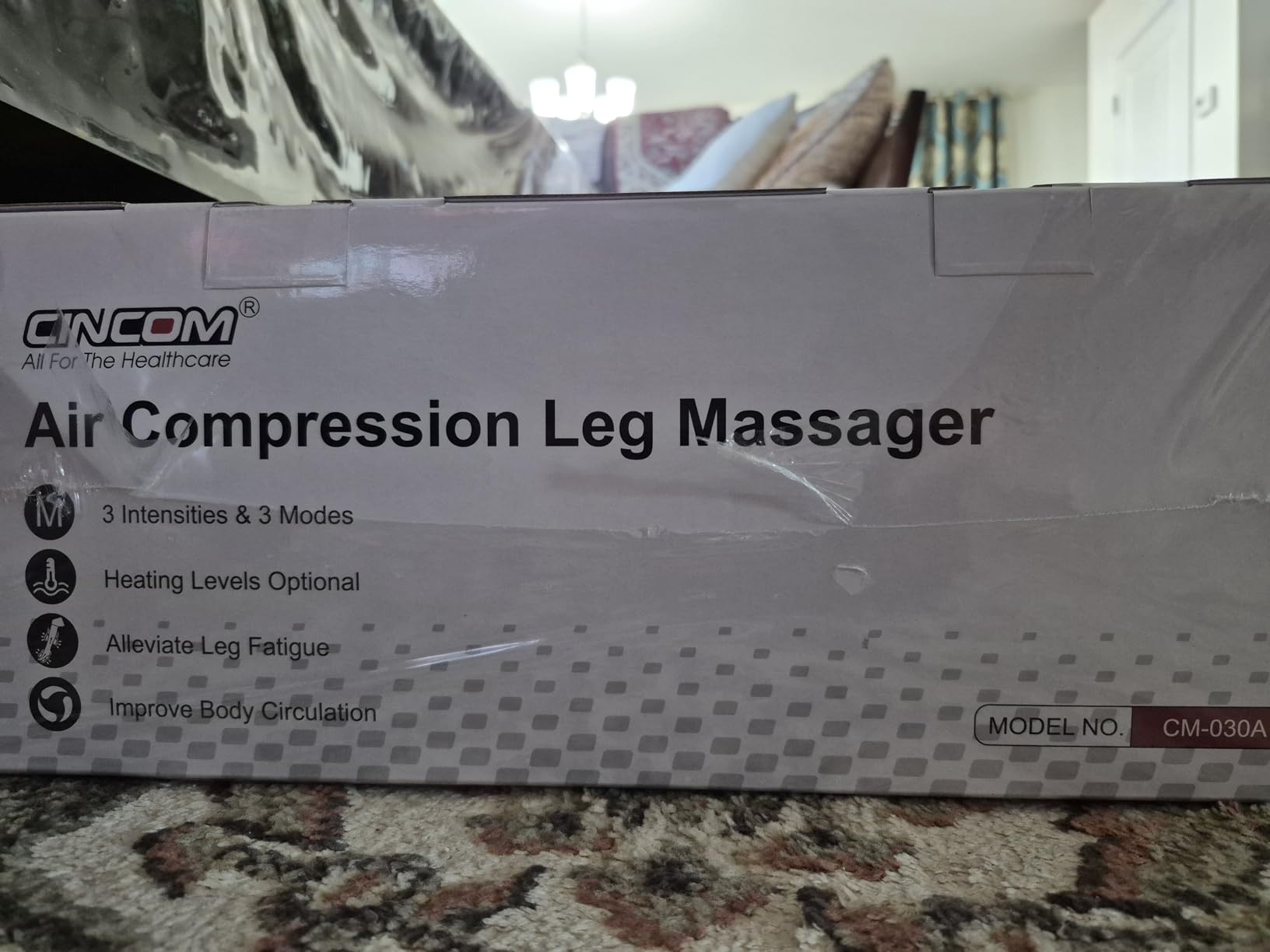 CINCOM Leg Massager with Heat and Air Compression FSA - HSA | Calf Foot Leg Massager for Circulation with 2 Heat 3 Modes 3 Intensities Adjustable Leg Wraps (with 2 Extensions) customer photo 2