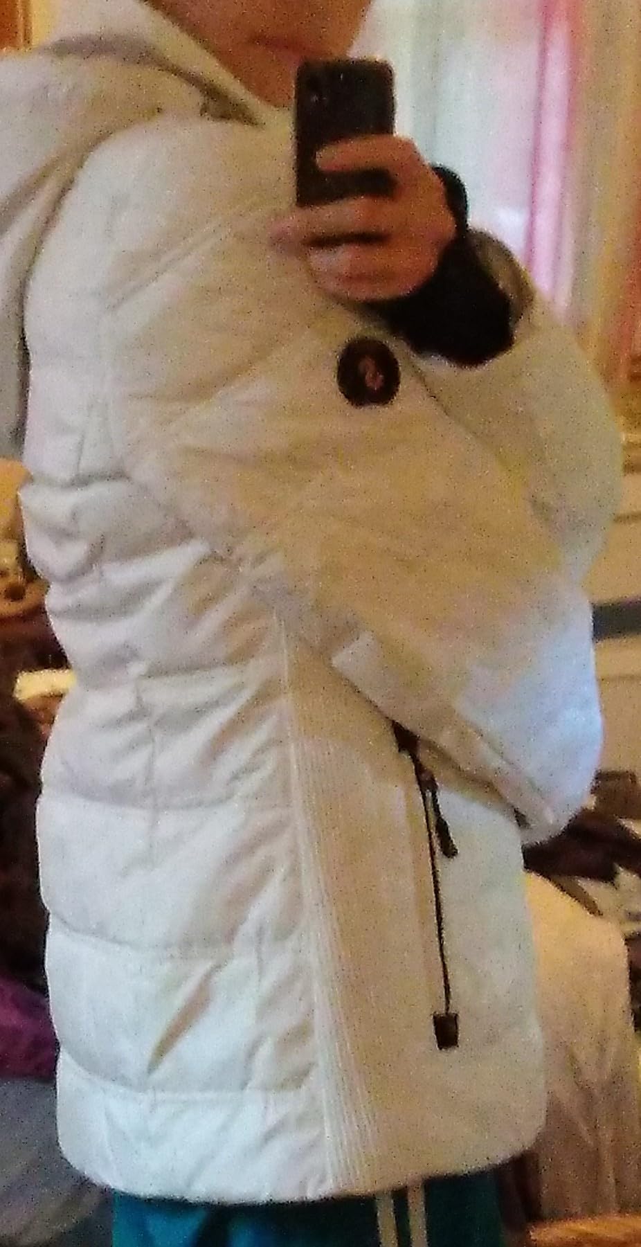 Women Down Puffer Jacket Warm Hooded Winter Down Puffer Coat with Faux-Fur Hood & Collar customer photo 1