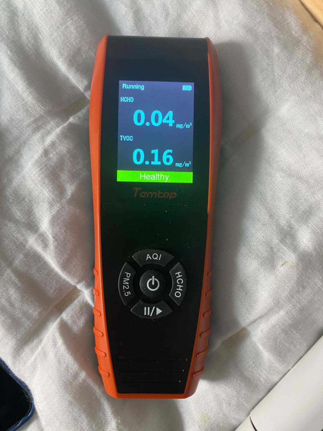 Temtop Air Quality Monitor PM2.5 PM10 Particle Counter, Formaldehyde, Temperature, Humidity, TVOC AQI Tester for Indoor/Outdoor Air Pollution Detection w/Data Export customer photo 2