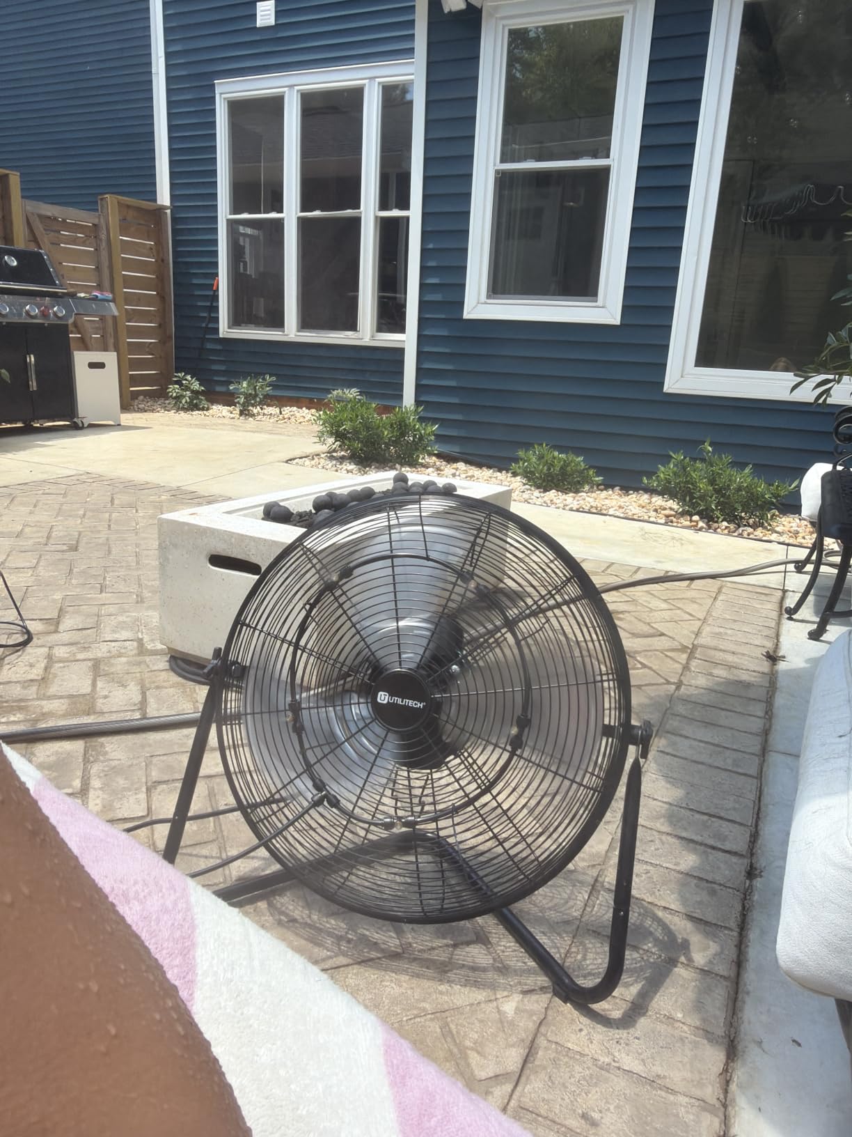 Outdoor Misting Fan Kit for a Cool Patio Breeze, Water Mister Spray for Cooling Outdoor, 19.36FT (5.9M) Misting Line + 5 Brass Mist Nozzles + a Brass Adapter(3/4) Fit to Any Outdoor Fan customer photo 1