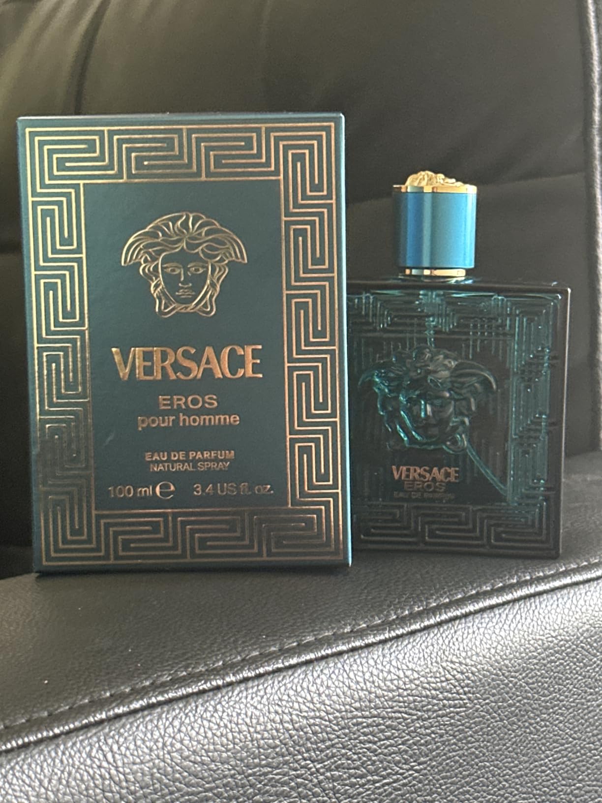 Versace Eros Men 3.4 oz Eau de Parfum Spray | LONG-LASTING EAU DE PARFUM - Rich concentration delivers exceptional performance for day or night. customer photo 1