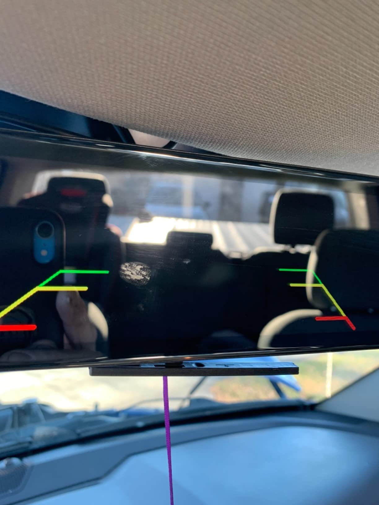 AUTO-VOX OEM Rear View Mirror Camera with 9.35 Inch 1080P Monitor | Recording Wide View, Smart Full Touch Screen Stream Media Backup Camera with Super Night Vision for Car Truck Van SUV customer photo 2