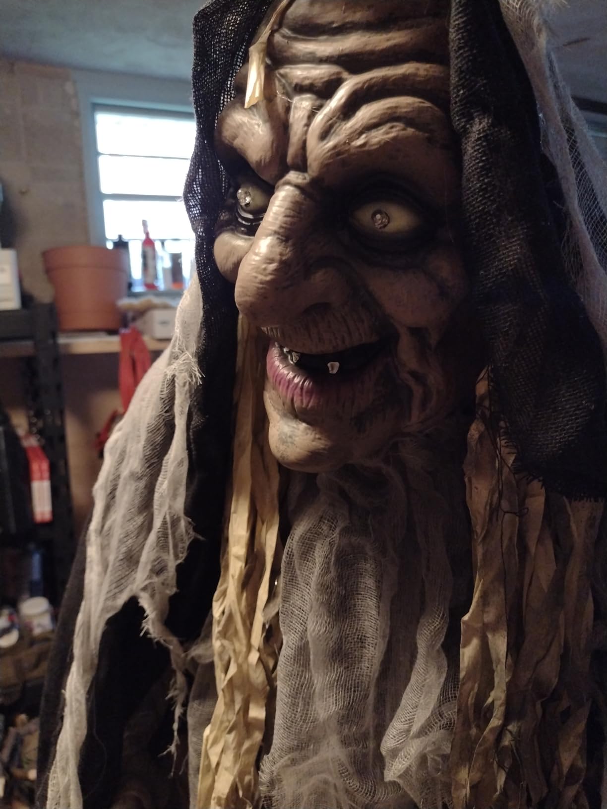 Haunted Hill Farm Life-Size Talking Witch customer photo 1