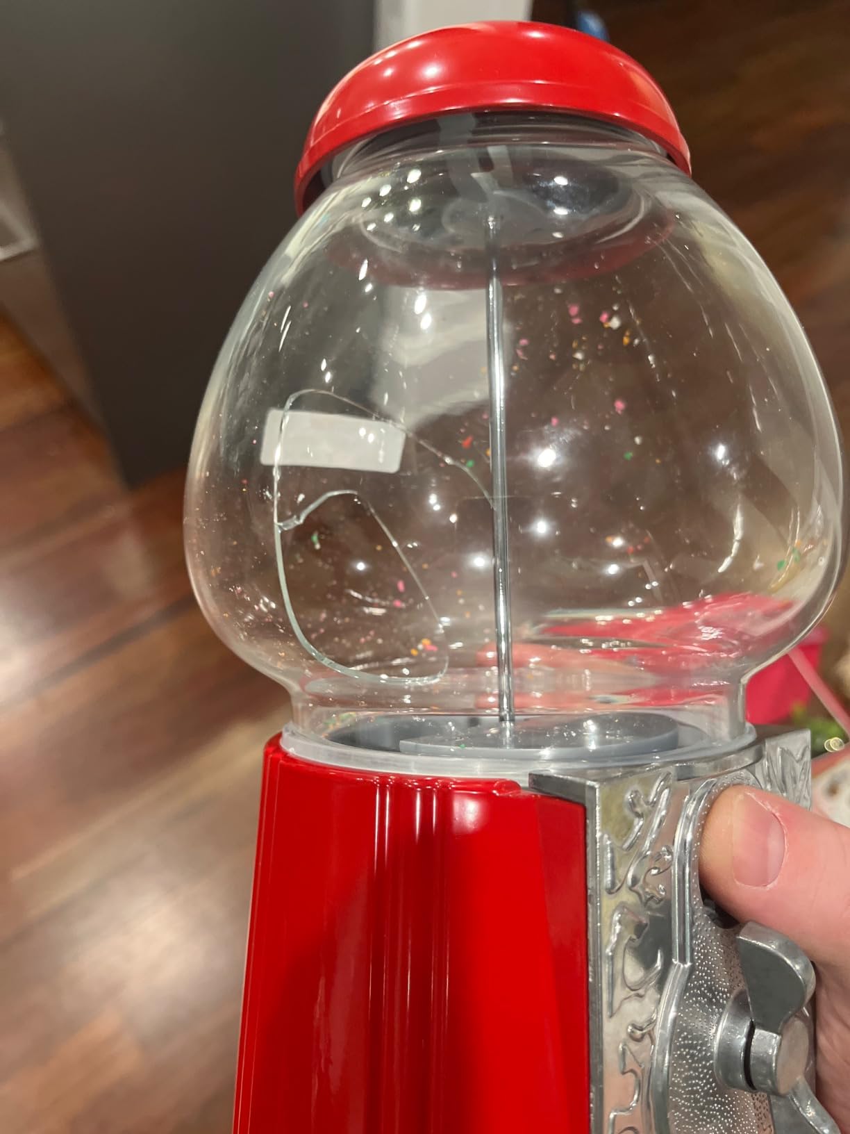 American Gumball Company - Metal 11-Inch Retro Style Red Gumball Machine, Made For 0.62 Inch Gumballs, Candy or Nuts, Accepts Any US Coin customer photo 1
