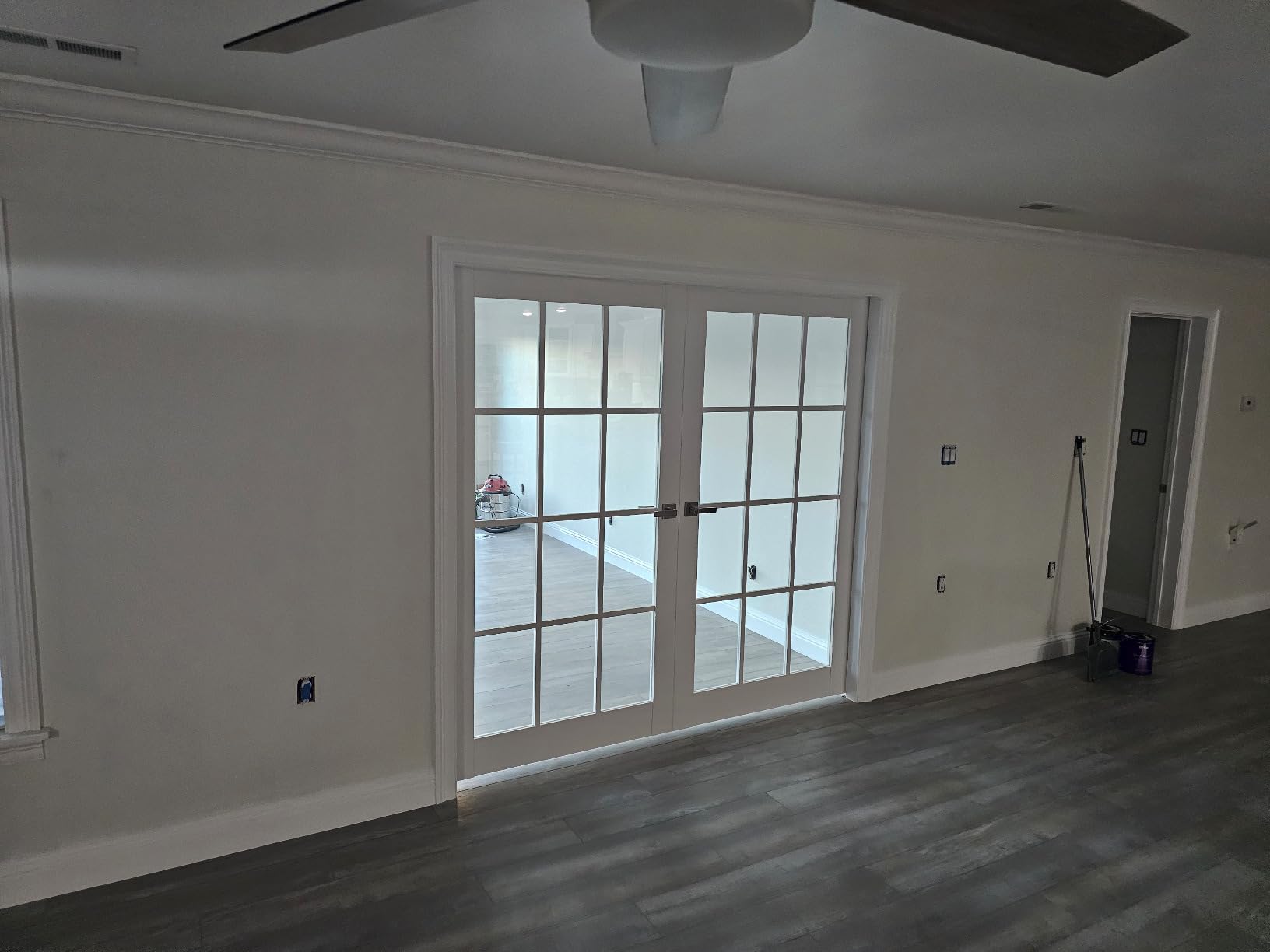 SARTODOORS Interior Solid French Double Doors 72 x 80 inches Clear Glass 3 Lites | Felicia 3355 White Silk Wood Panel Frame Trims Closet Bedroom Sturdy Door customer photo 2