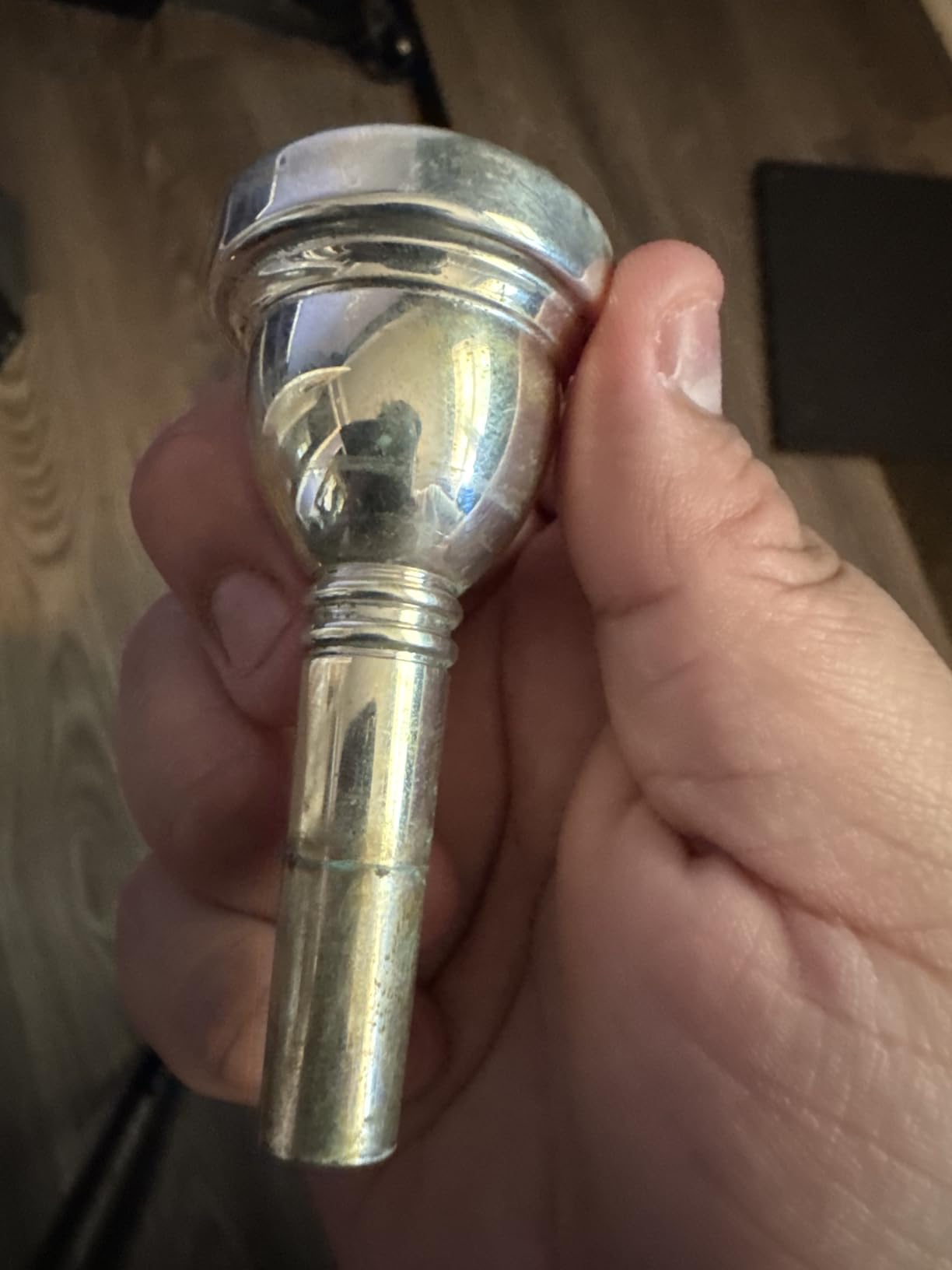 EASTROCK Bb Tenor Slide Trombone, B Flat Brass Plated Trombone Instrument for Beginners Students with Hard Case, with Mouthpiece, White Gloves (12.5mm/200 mm), Blue customer photo 2