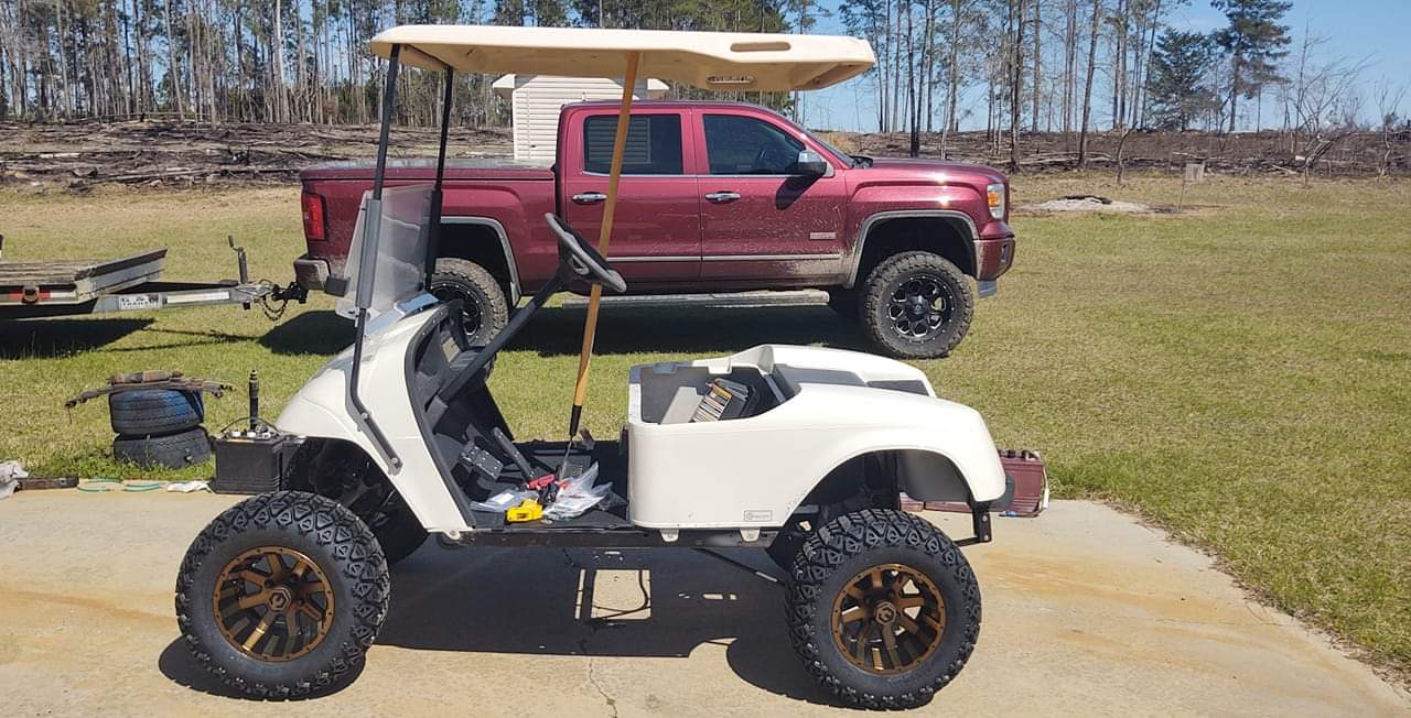 ECOTRIC 6 inch Drop Spindle Lift Kit Compatible with EZGO 2001.5-2008.5 TXT Gas 2001.5+ Electric customer photo 2