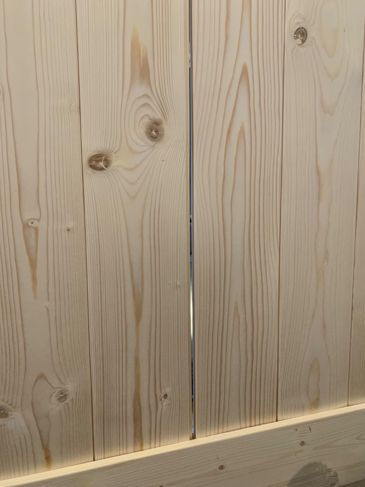 EaseLife 36in x 84in Sliding Barn Wood Door, Interior Doors, DIY Assemblely, Solid Natural Spruce Panelled Slab, Easy Install, Apply to Rooms & Storage Closet, H-Frame customer photo 2