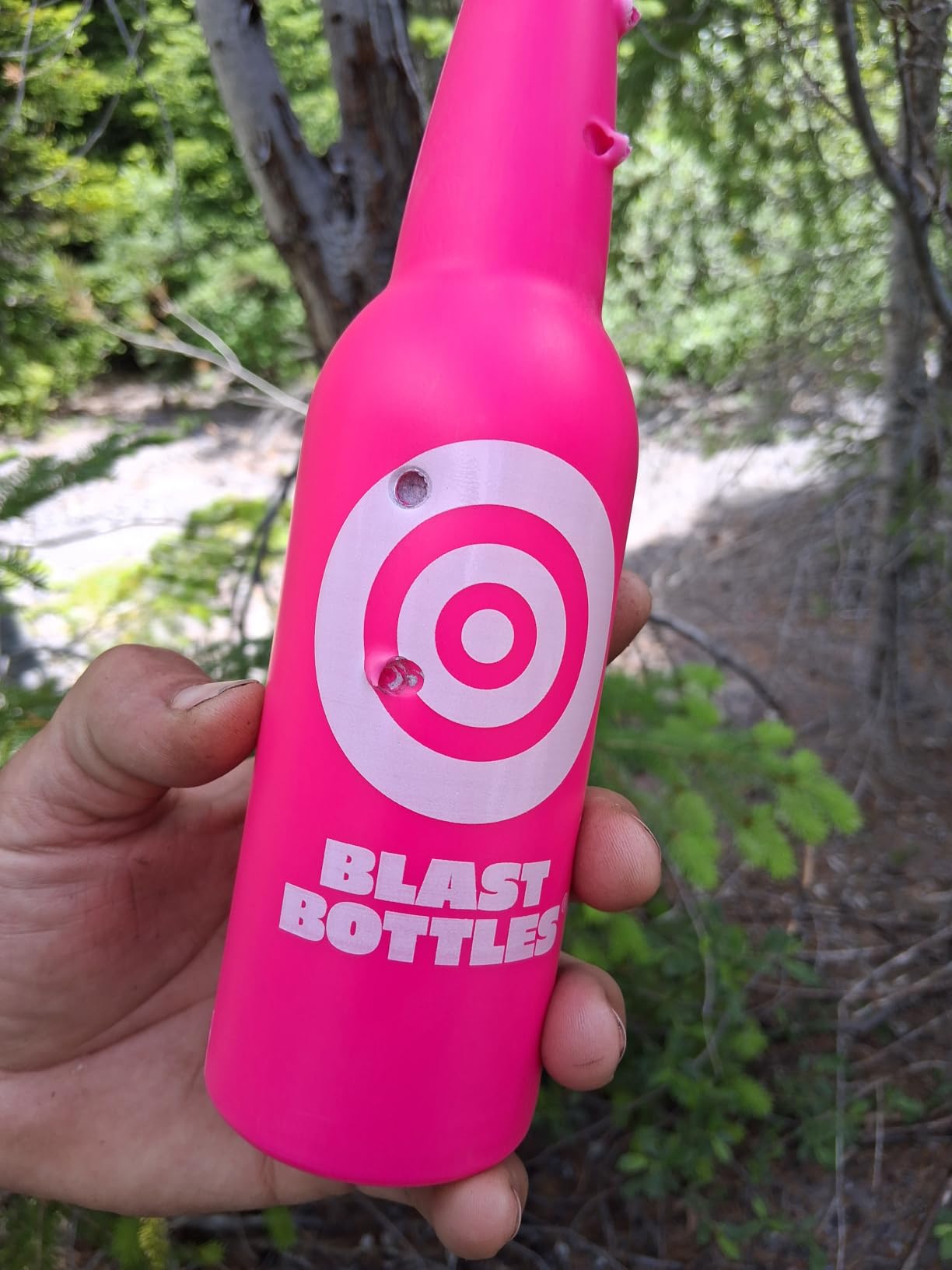 GoSports Outdoors Blast Bottles - 3 or 6 Pack - Shatterproof Bottle Shooting Targets with Rope for Firearm Target Practice, Great for Indoor and Outdoor Gun Ranges customer photo 2