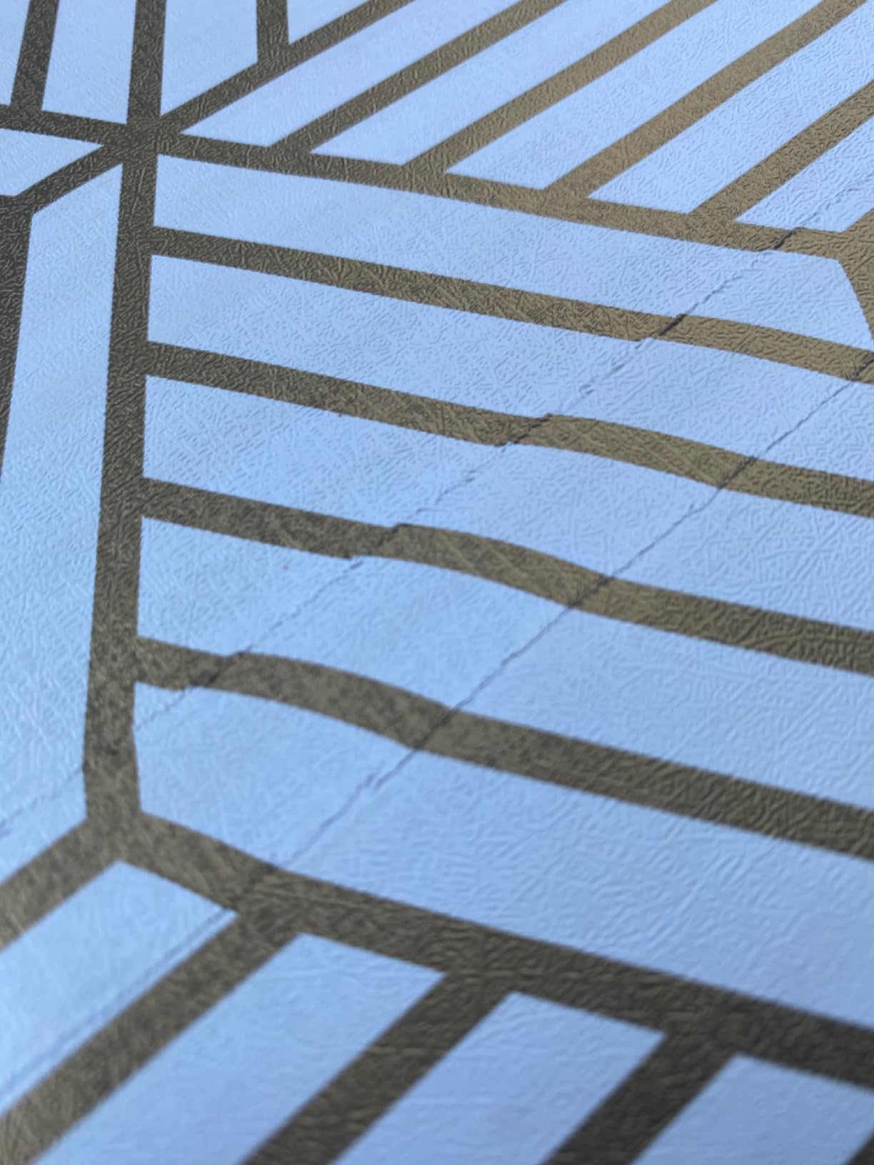 MelunMer Geometric Contact Paper Peel and Stick Wallpaper Gold 17.7