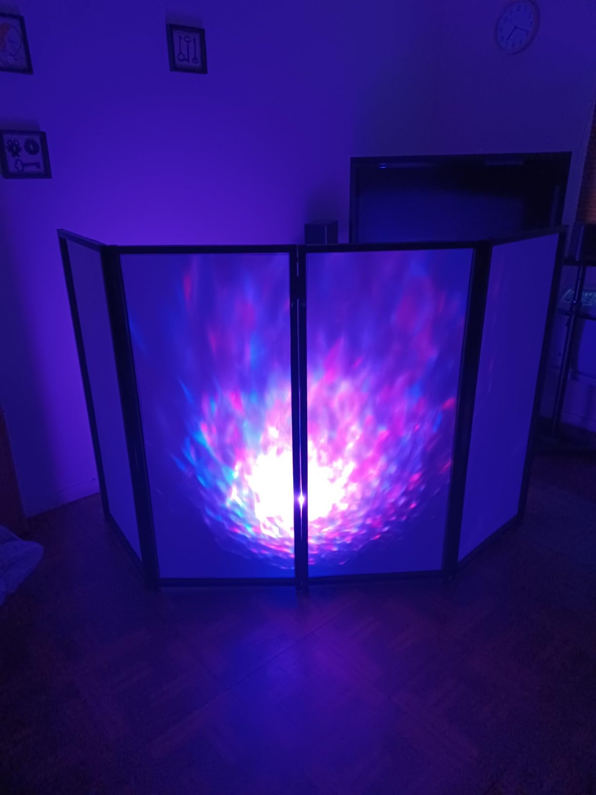 ECOTRIC Portable DJ Facade Booth Foldable Cover Screen | with White/Black Facade+Cloth Frame Booth Steel +Travel Bag Case Projector Display Scrim Panel with Folding customer photo 2