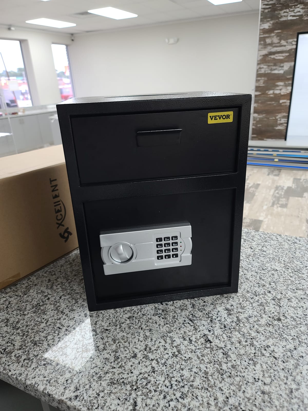 VEVOR Digital Depository Safe 1.7 Cubic Feet with Deposit Slot Black, for Home Hotel Restaurant Office, Electronic Code Lock with Two Emergency Keys, Pry-Proof Locking Bolts, Two independent Spaces customer photo 2