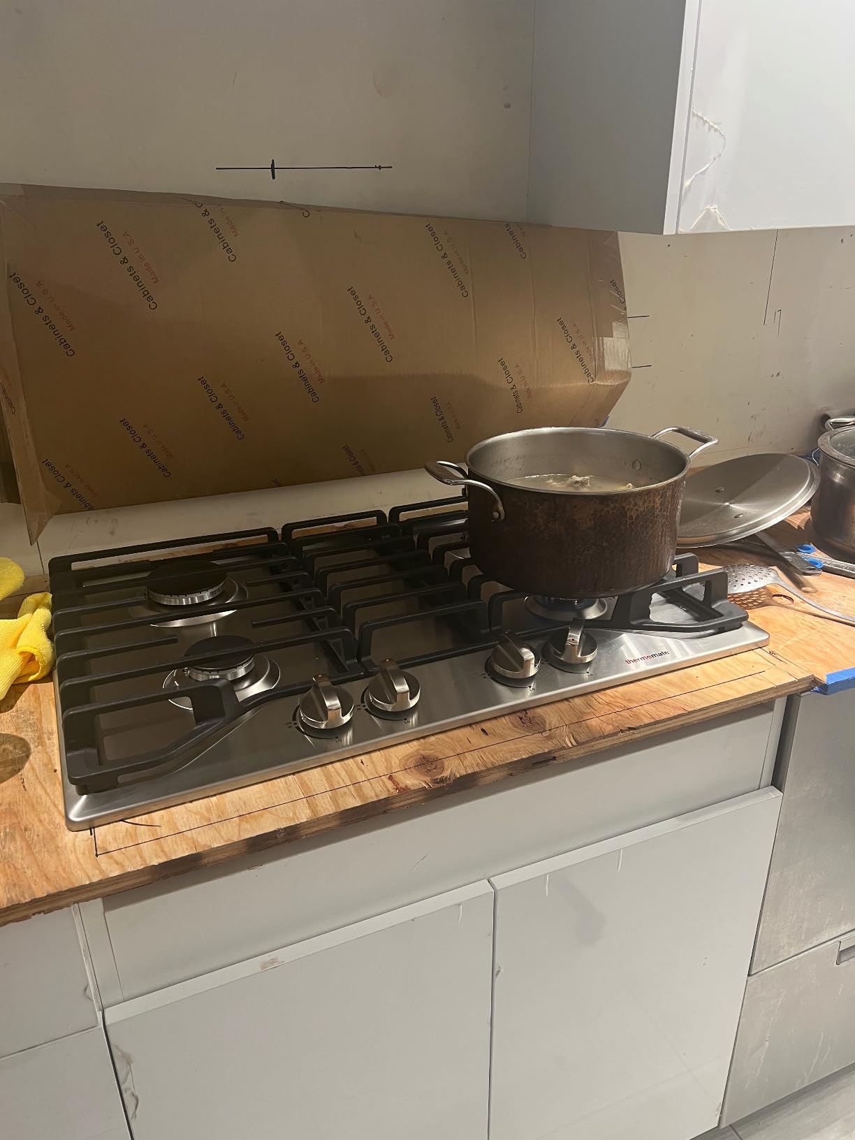 ThermoMate Heavy 36 Inch Gas Cooktop with 5 Italy Sabaf Power Burners, Built In Stove Top of 304 Stainless Steel, Gas Hob NG/LPG Convertible, Cooker with Thermocouple Protection CSA Certified customer photo 2