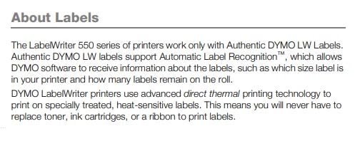 DYMO LabelWriter 550 Series Label Printer with Dymo-Branded Label Compatibility, Automatic Recognition, Low Waste, Optimized Direct Thermal Printing and Plastic-Free Packaging customer photo 2