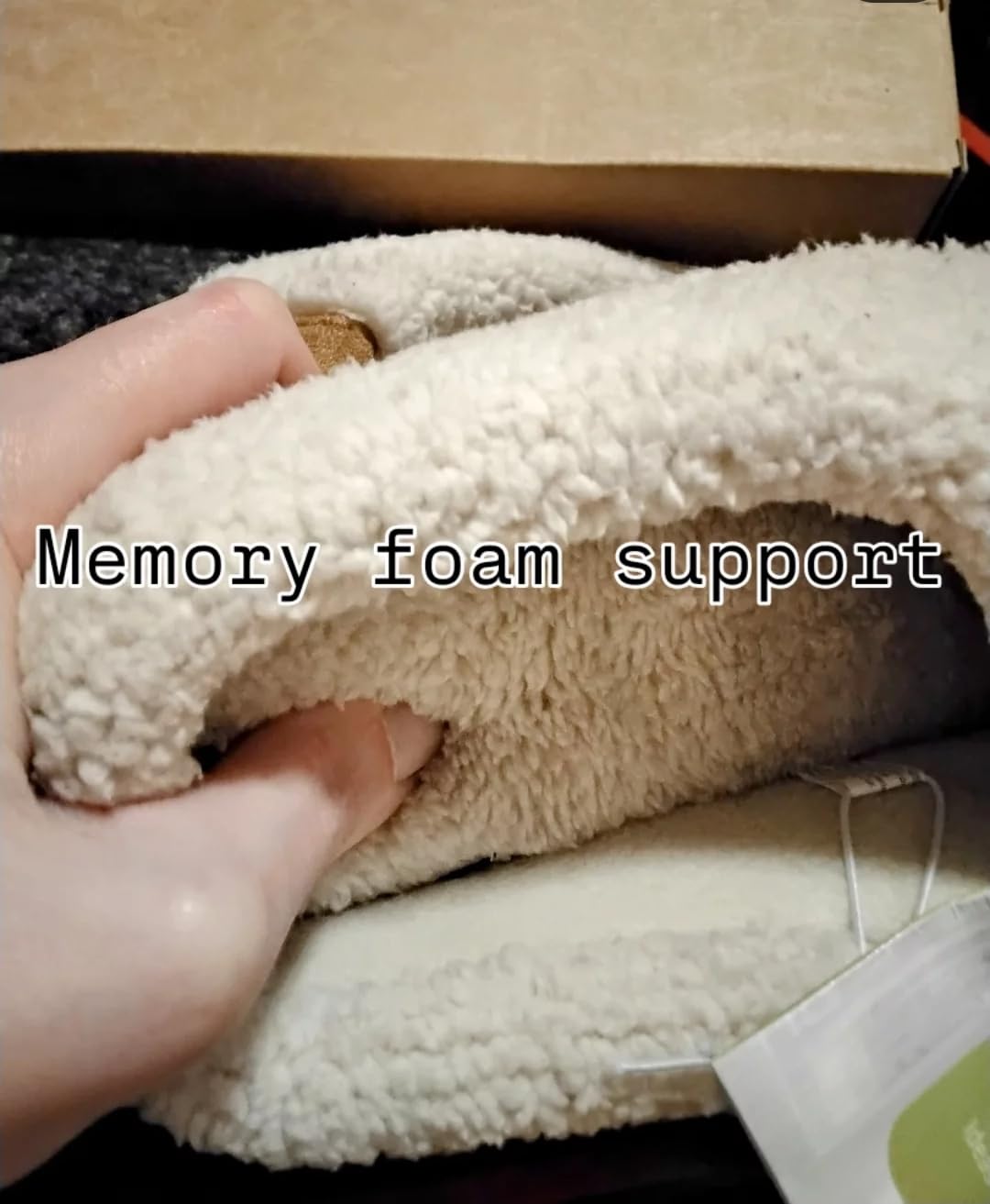 ULTRAIDEAS Women's Indoor Bedroom Slipper with Memory Foam, Gift for Women, Wool-Like House Shoe with Anti-Skid Rubber Sole for Ladies customer photo 2