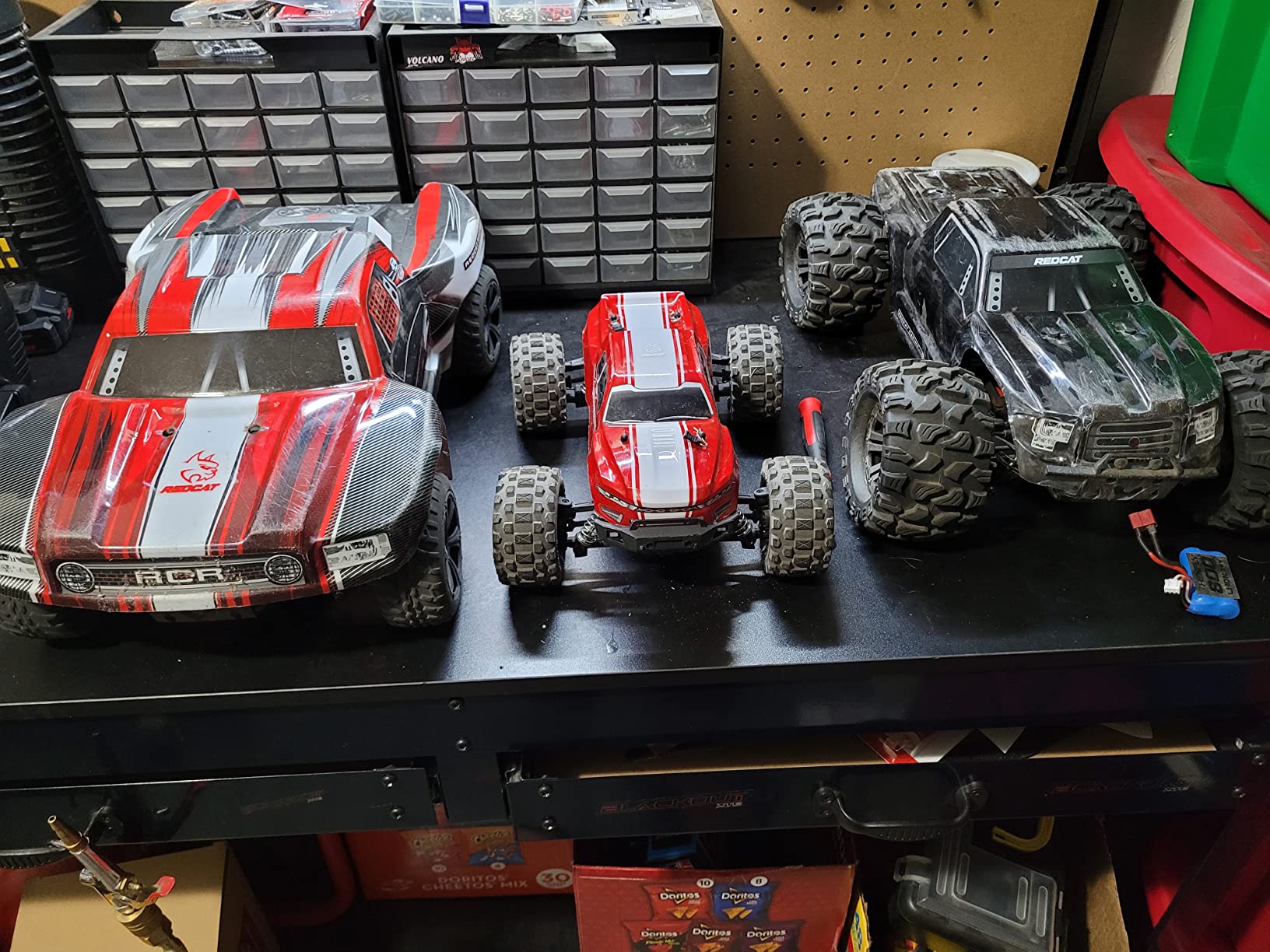 Redcat Volcano 16 1/16 Scale RC Monster Truck - 4WD, LED Lights, 2.4GHz Radio, 2 Li-Ion Batteries & Charger (Red) customer photo 2