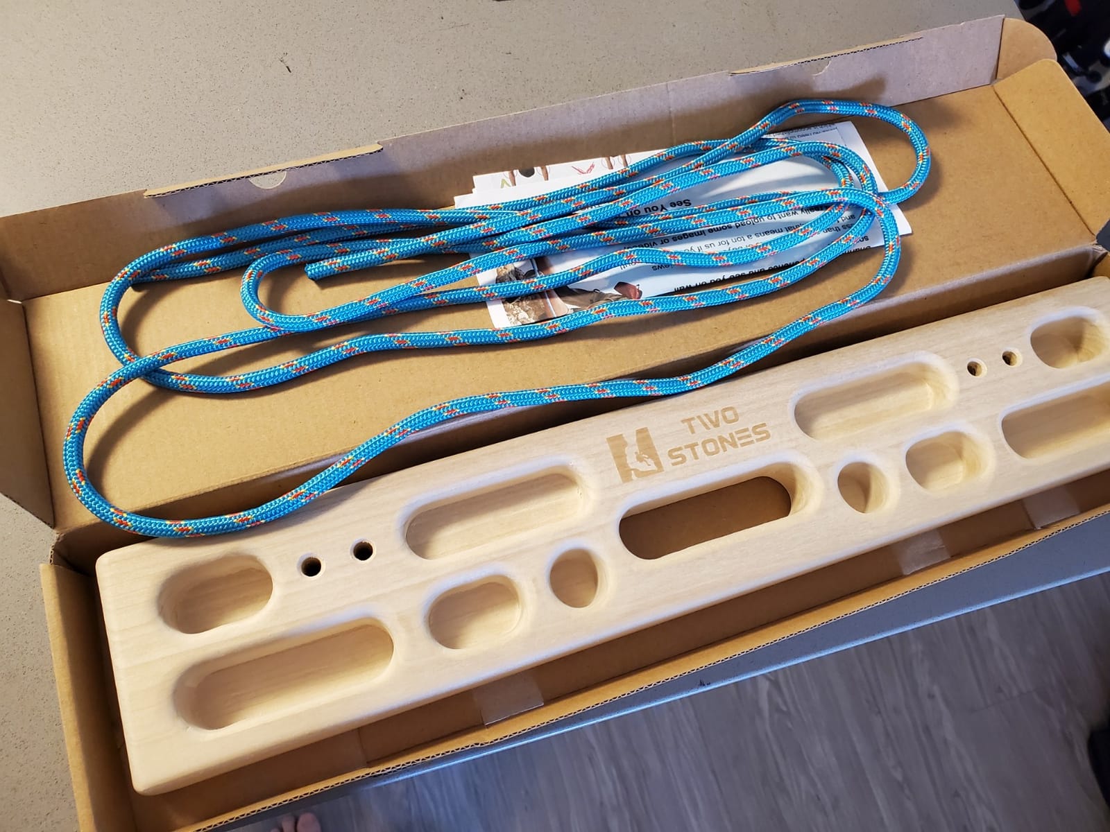 Two Stones Portable Hangboard | Rock Climbing Hangboard | Hang Board for Climbing | Rock Climbing Gifts for Rock Climbers for Climbers | Bouldering Gifts customer photo 2