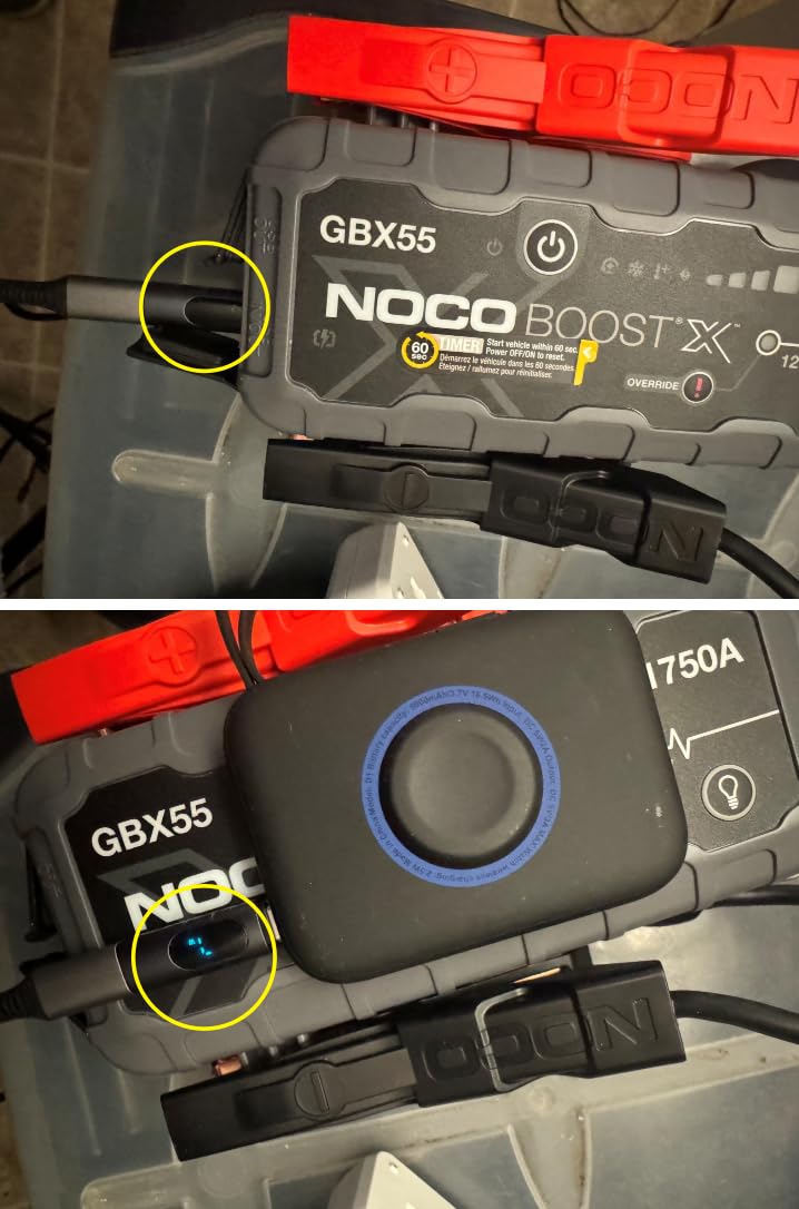 NOCO Boost X GBX55: 1750A UltraSafe Jump Starter - 12V Lithium Battery Booster Pack, Portable Jump Box, Power Bank & Jumper Cables - for 7.5L Gas and 5.0L Diesel Engines | Spark-Proof & Reverse Polarity Protection customer photo 1