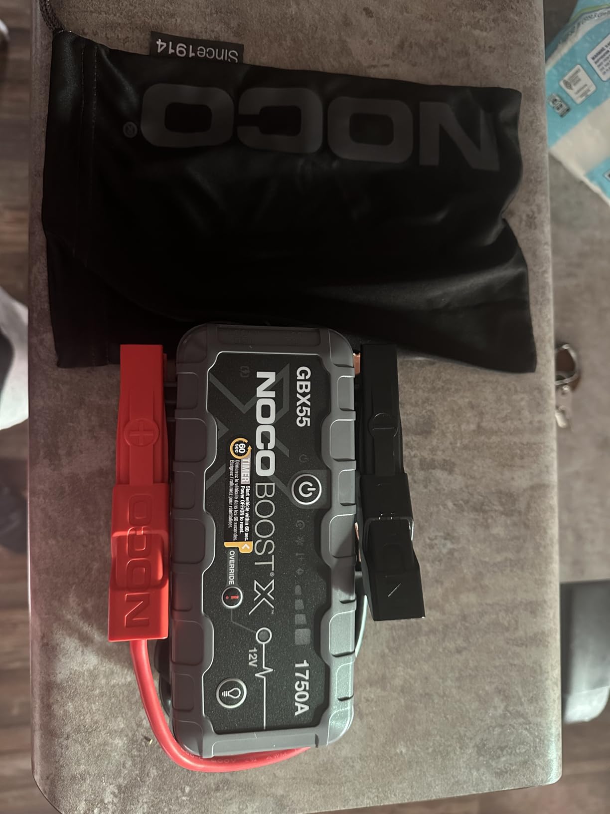NOCO Boost X GBX55: 1750A UltraSafe Jump Starter - 12V Lithium Battery Booster Pack, Portable Jump Box, Power Bank & Jumper Cables - for 7.5L Gas and 5.0L Diesel Engines | Spark-Proof & Reverse Polarity Protection customer photo 2