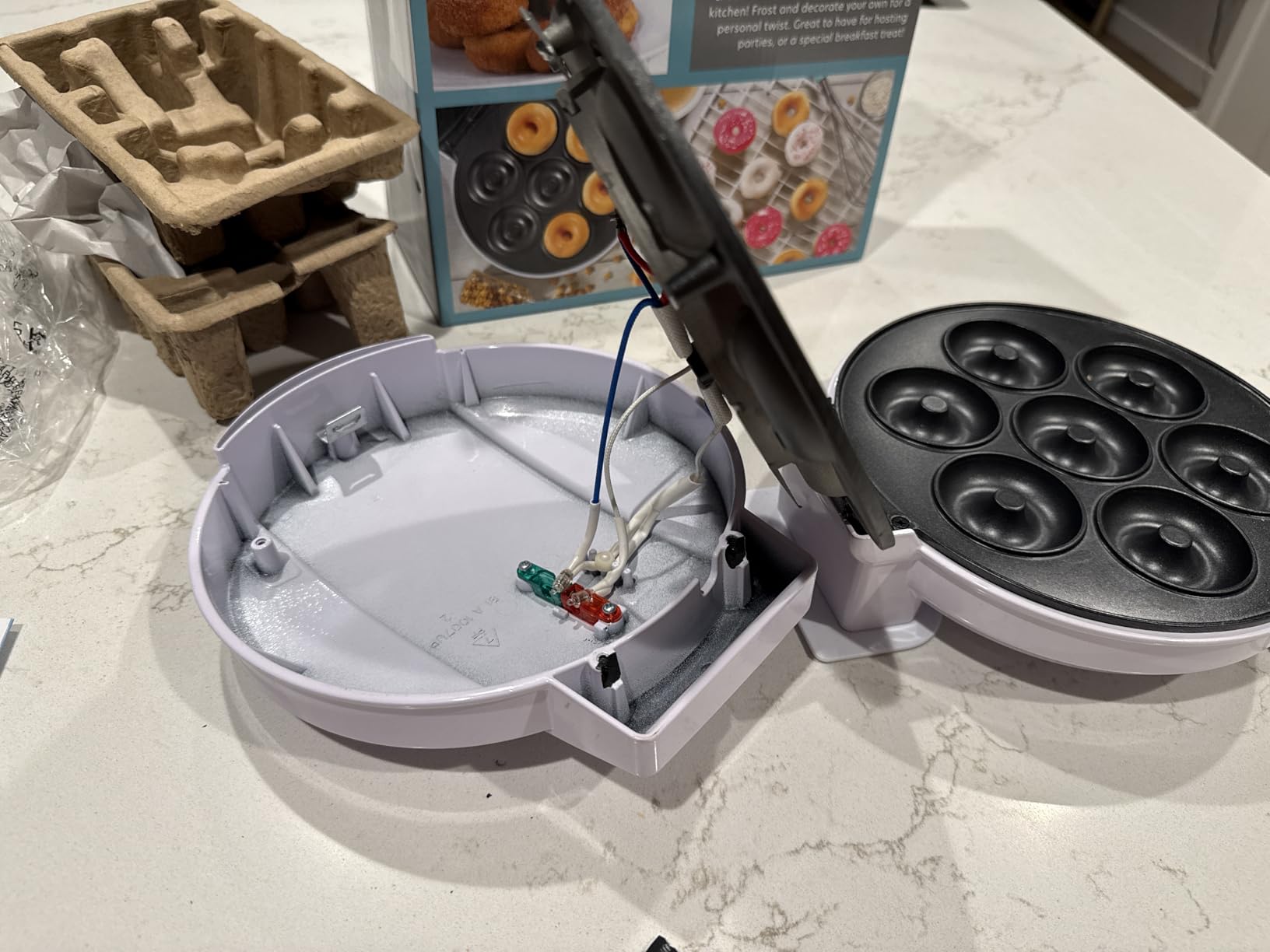 CucinaPro Mini Donut Maker, Electric Non-Stick, Bakes 7 Small Doughnuts | Decorate, Frost, Ice Your Own for Kid Friendly Baked Dessert Treat, Cooking Activity for Adults with Recipe Guide, Easy Bake customer photo 1