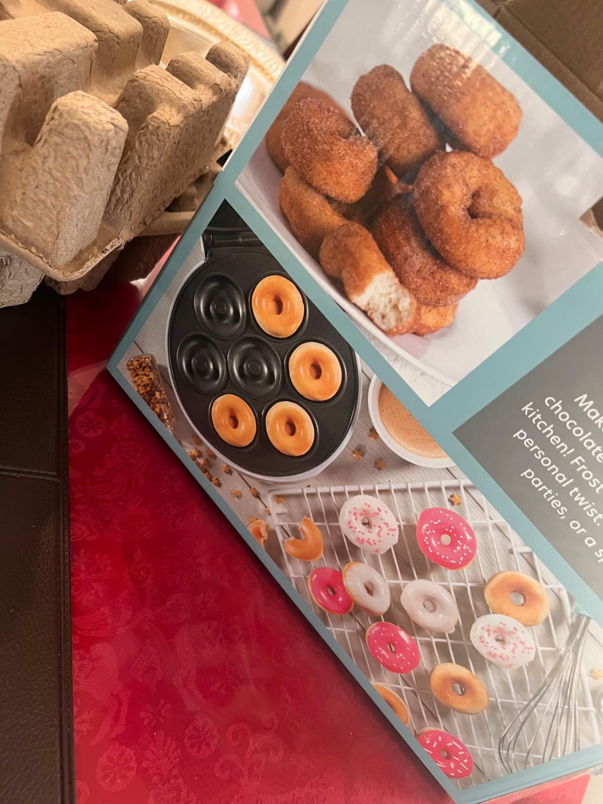 CucinaPro Mini Donut Maker, Electric Non-Stick, Bakes 7 Small Doughnuts | Decorate, Frost, Ice Your Own for Kid Friendly Baked Dessert Treat, Cooking Activity for Adults with Recipe Guide, Easy Bake customer photo 2