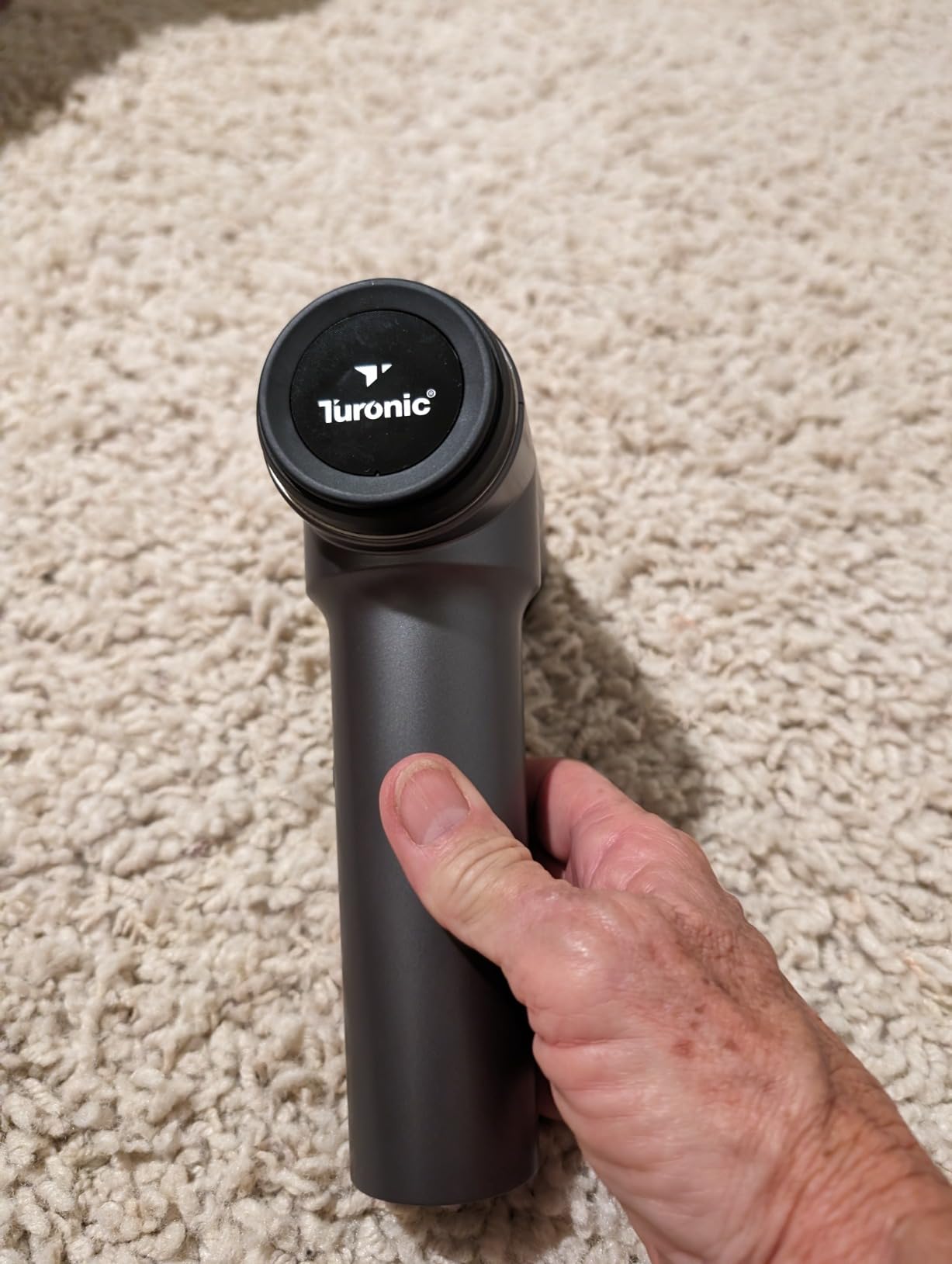 Turonic Professional Handheld Massage Gun - Deep Tissue Percussion Massager | 20 Speeds, 7 Heads, Quiet, Powerful, Portable, Cordless, Great for Athletes, Personal Use, Shoulder, Foot, Back Body, GM5 customer photo 2