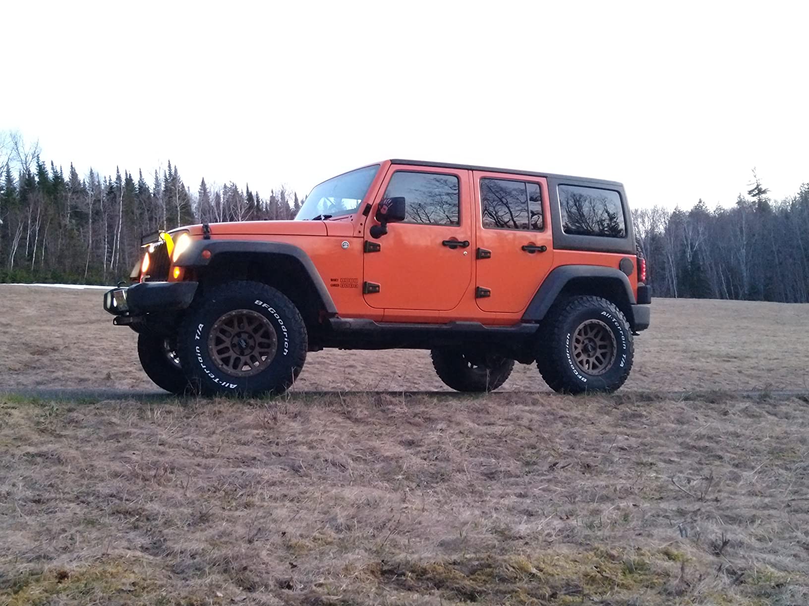 RockTrix RT110 20 inch Wheel Compatible with Jeep Wrangler JK JL 20x9 5x5 Wheels (-12mm Offset, 4.5in Backspace) 5x5 PCD, 71.5mm Bore, Bronze Wheels, Also fits Gladiator JT Rims customer photo 2