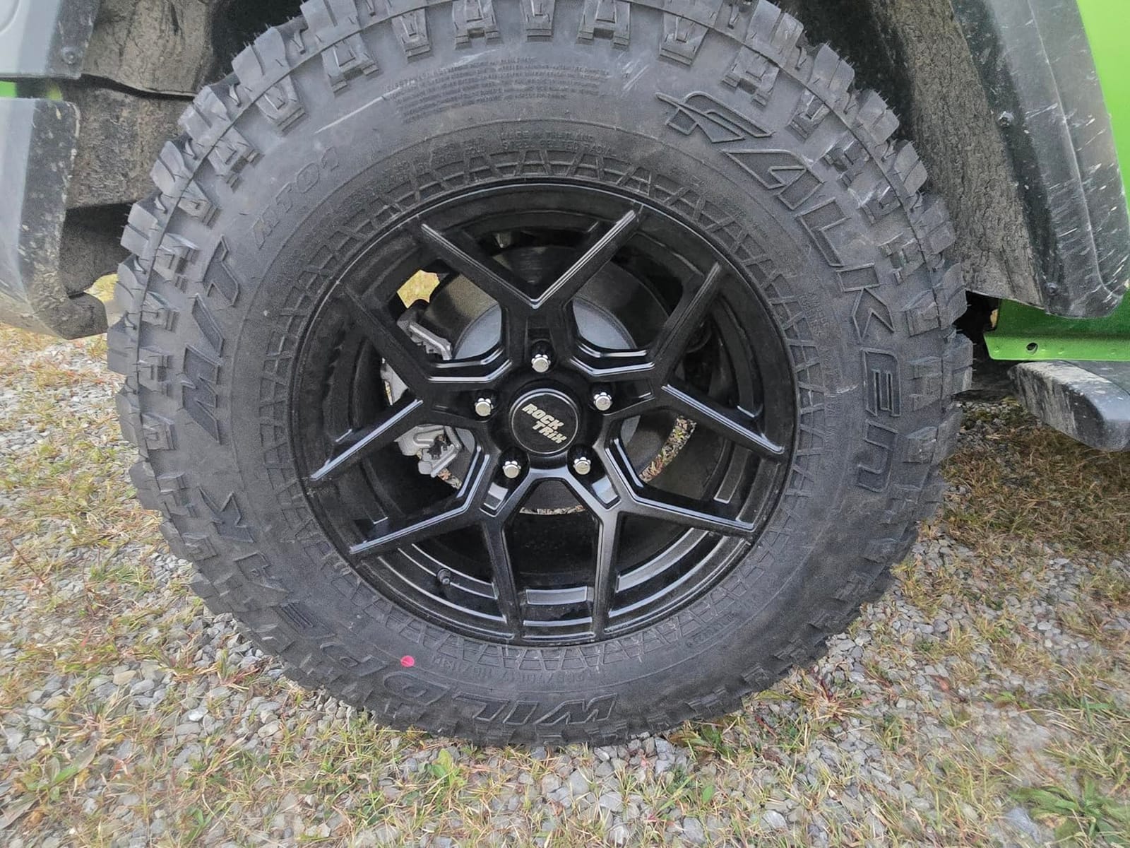 RockTrix RT105 20 inch Wheel Compatible with Jeep Wrangler JK JL 20x9 5x5 Wheels (-12mm Offset, 4.5in Backspace) 5x5 PCD, 71.5mm Bore, Bronze Wheels, Also fits Gladiator JT Rims customer photo 2
