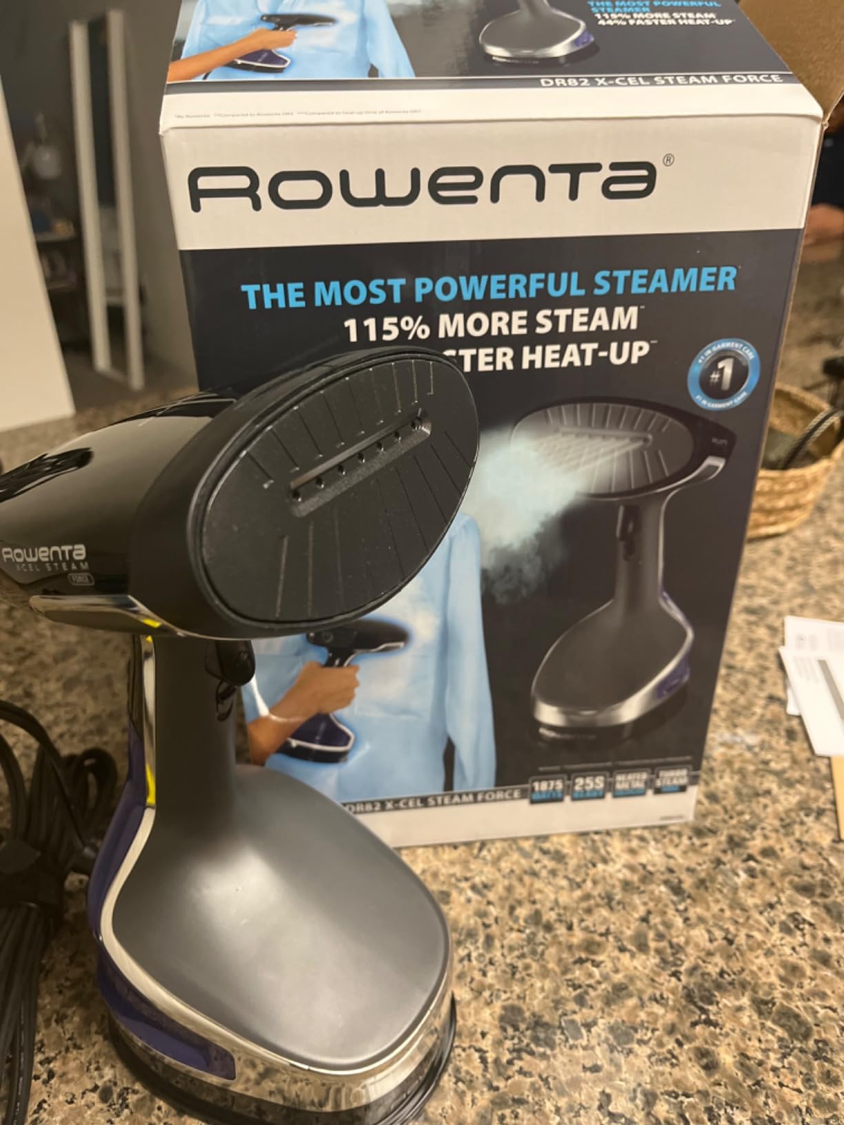 Rowenta XCEL Steam Force Handheld Steamer 25-Sec Heat-Up, 1875W, DR2020 | 10-min continuous steam, 190 ml removable tank customer photo 1