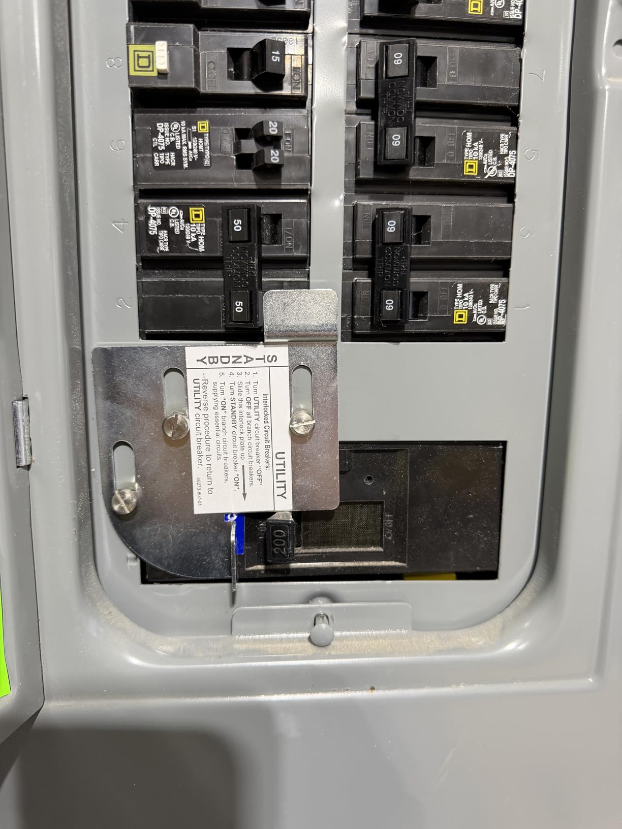 Generator Interlock Kit Compatible with Square D Electric QOCGK2C QO Cover Generator and QOM2 Frame Size Main Breaker customer photo 1