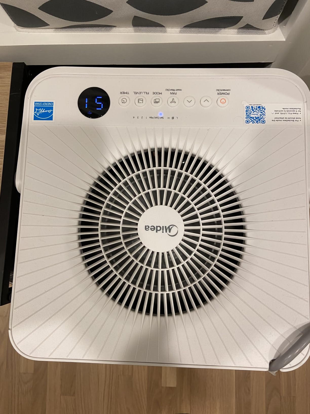 Midea Cube 20 Pint Dehumidifier for Basement, Up to 1,500 Sq. Ft. dehumidifier with drain hose, ENERGY STAR Certificated, Smart Control, Compatible with Alexa, White customer photo 1