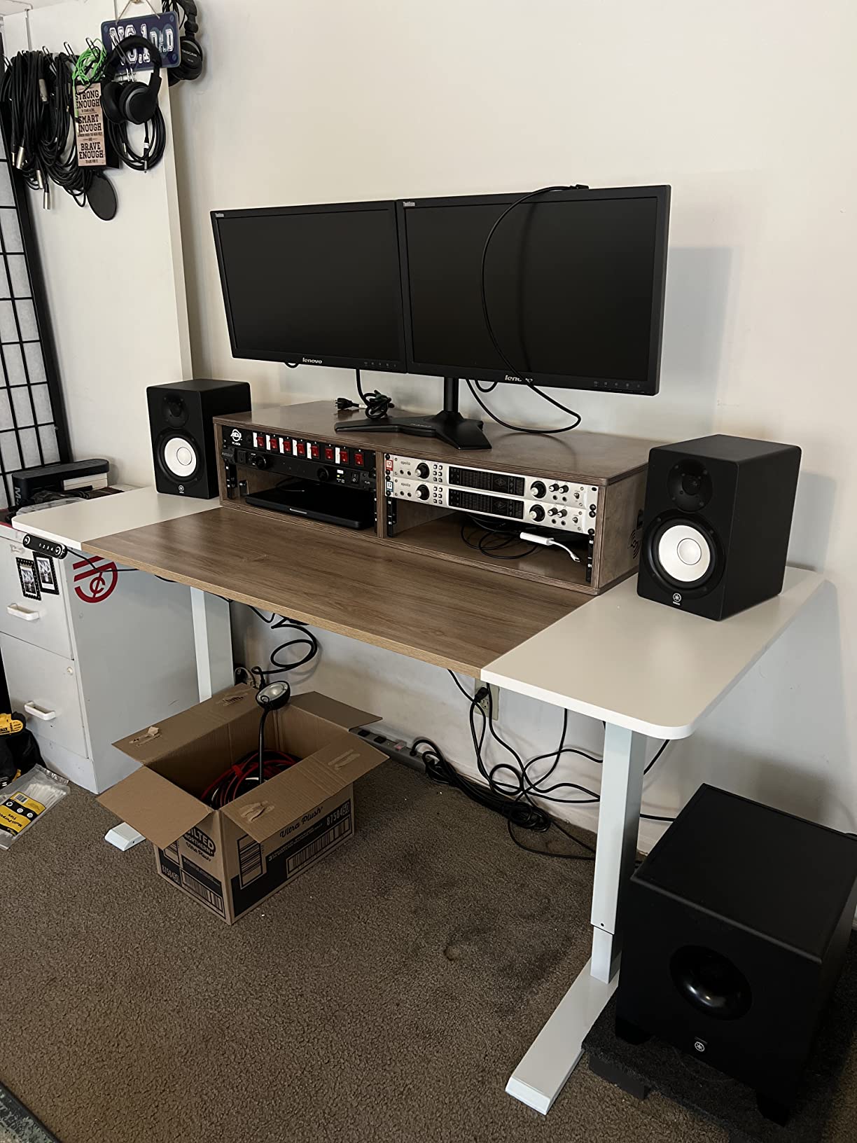 Sound Town DIY 2 x 4U Studio Rack with Baltic Birch Plywood, Golden Oak for Recording Room, Home Studio (SDRK-D4) customer photo 2