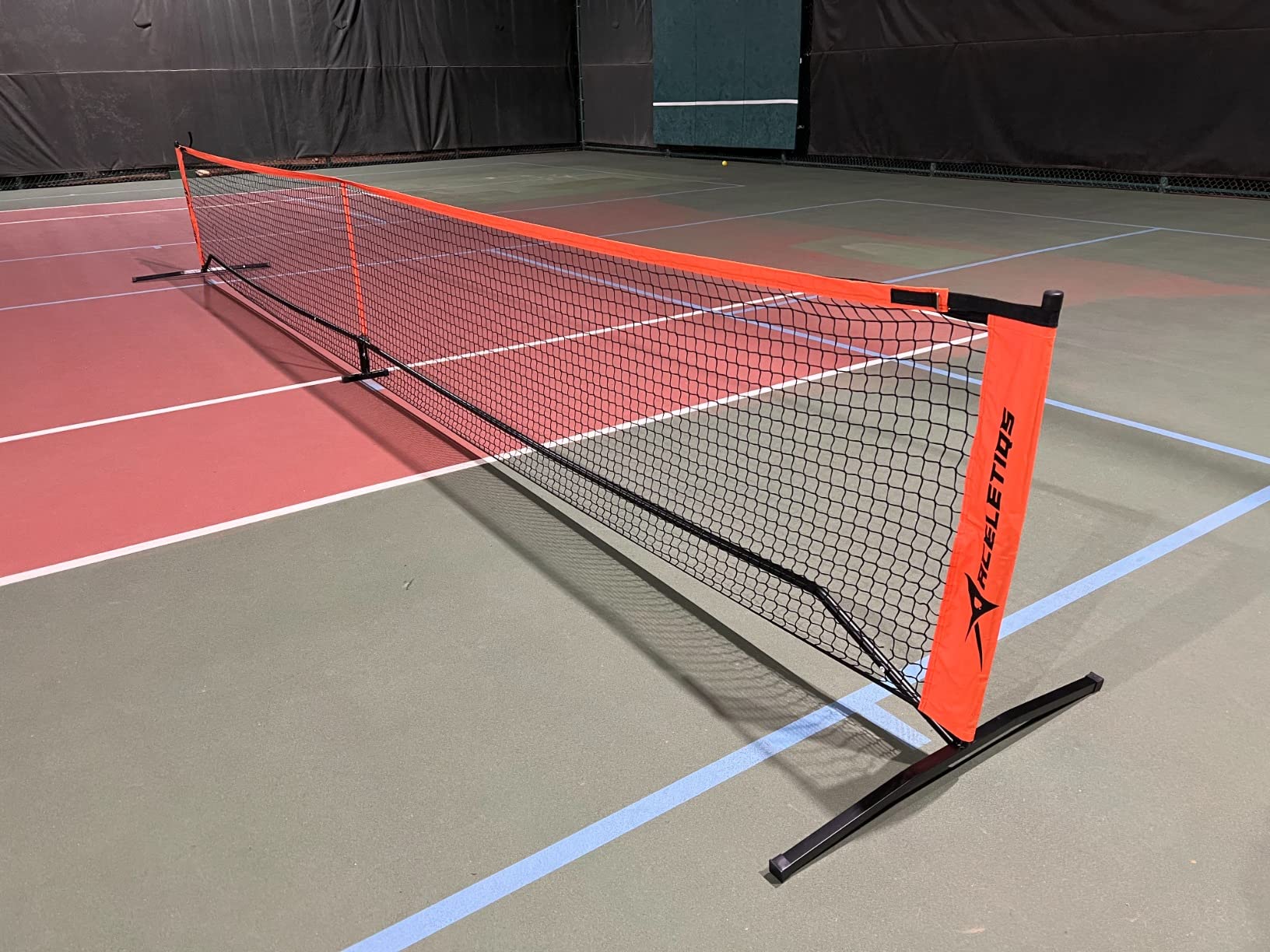 Portable Pickleball Net System for Indoor and Outdoor | 22ft Long Full Regulation Size Full Pickle Ball Net | Includes Floor Markers and Carry Bag | Create Full Portable Pickleball Court customer photo 1