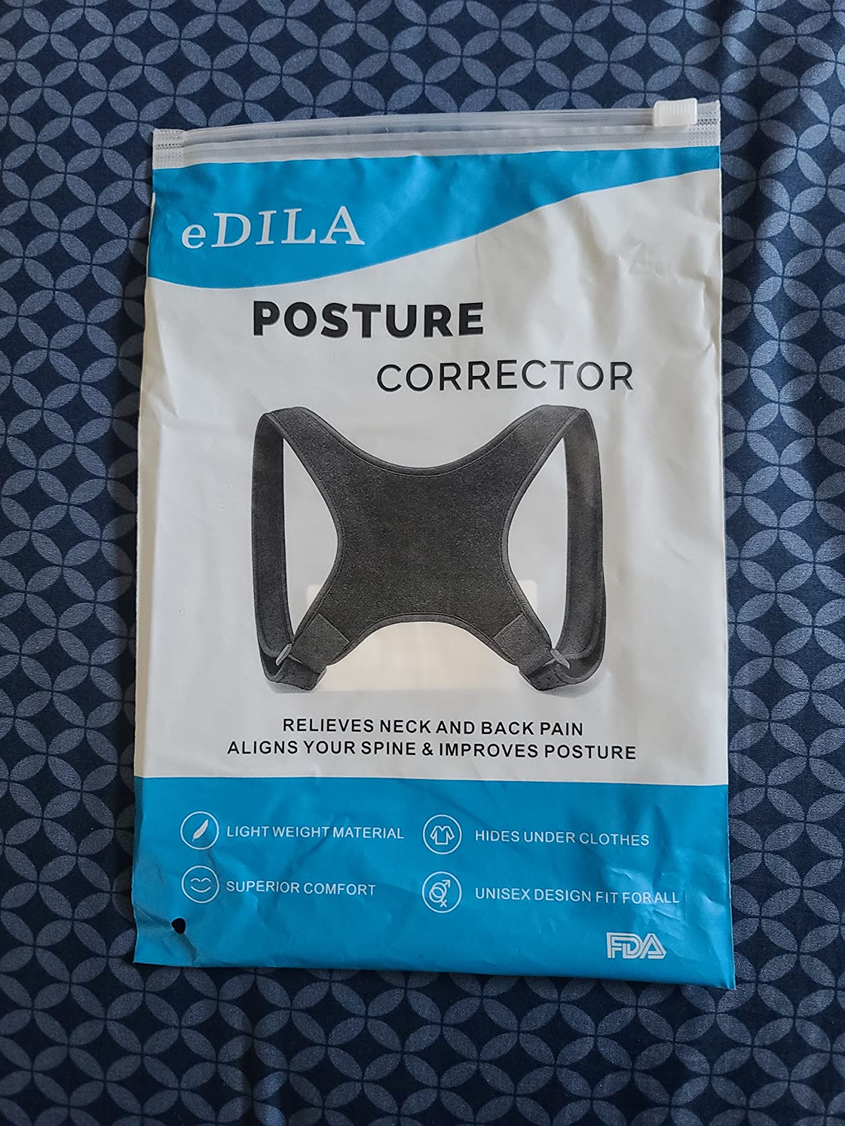Adjustable Posture Corrector Brace for Men Universal Fit Upper Back, Shoulder & Clavicle Support, Helps Improve Posture & Relieve Neck, Shoulder & Back Pain (Patented Design) customer photo 1