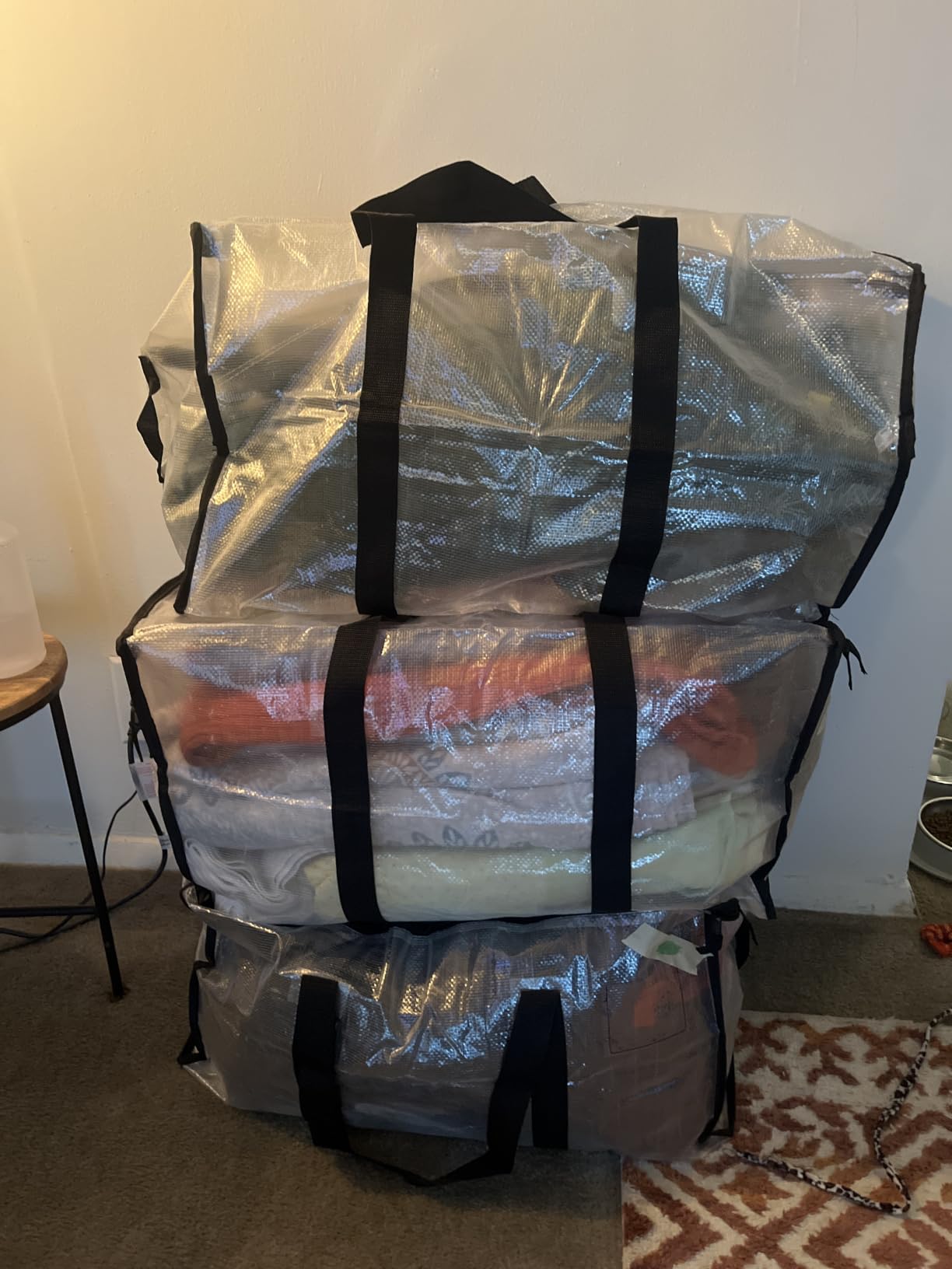 BALEINE 6-Pack Oversized Moving Bags with Reinforced Handles, Heavy-Duty Storage Tote customer photo 2