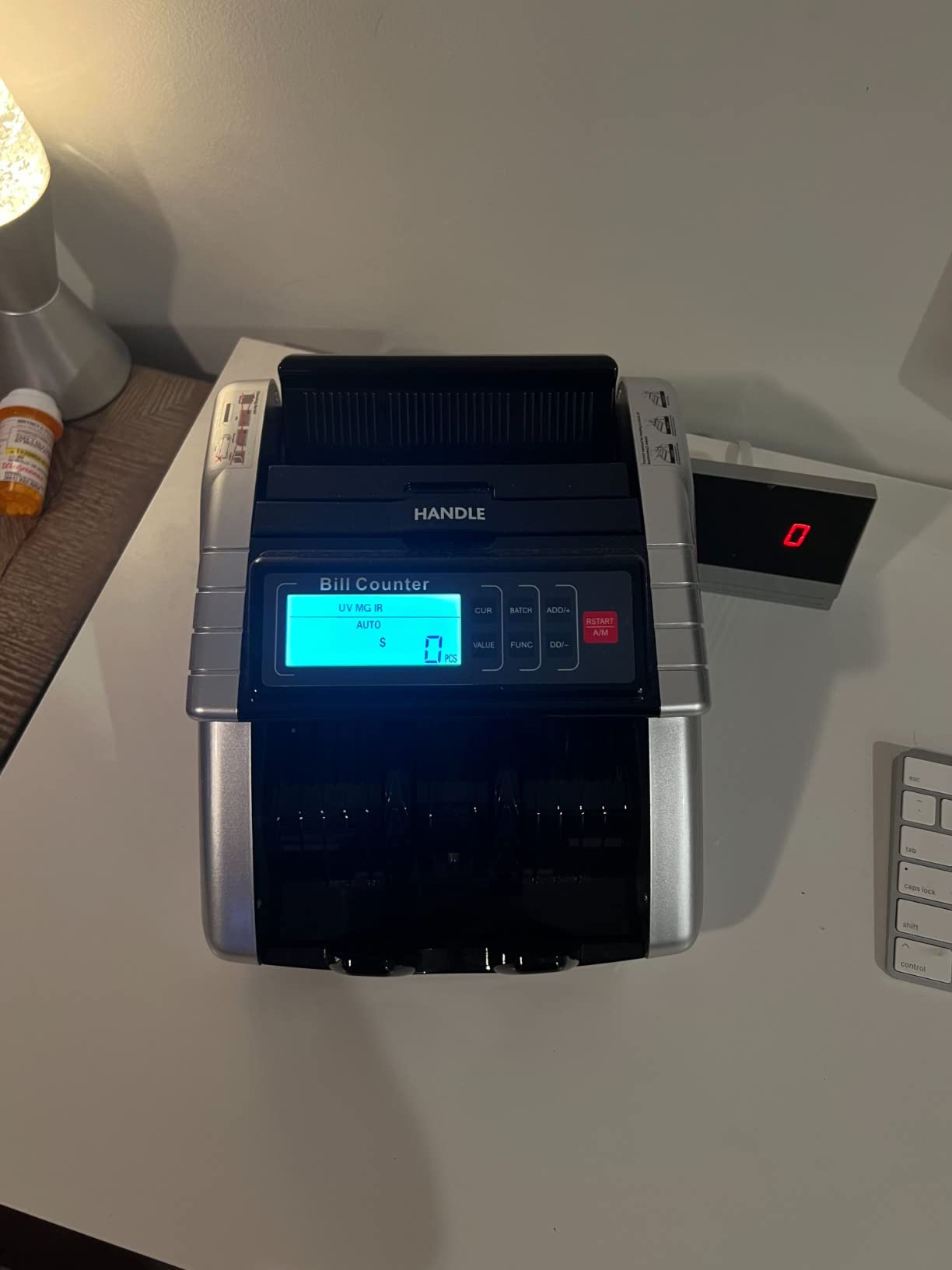 Aneken Money Counter Machine with Value Count, Dollar, Euro UV/MG/IR/DD/DBL/HLF/CHN Counterfeit Bill Detectors, Add and Batch Modes, Cash Counter with LCD Display | Jam-free and durable customer photo 2