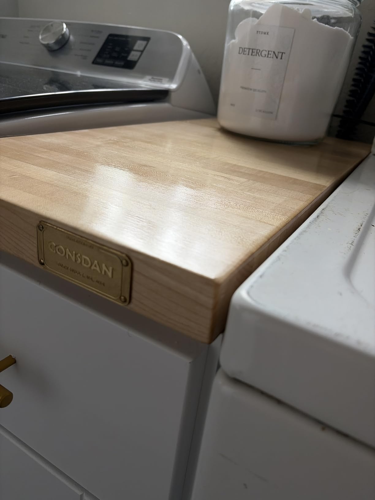 Butcher Block Counter Top, USA Grown Hard Maple Solid Hardwood Countertop, Washer/Laundry Countertop, Table Top, Polished, Prefinished with Food-safe Oil, 1.5