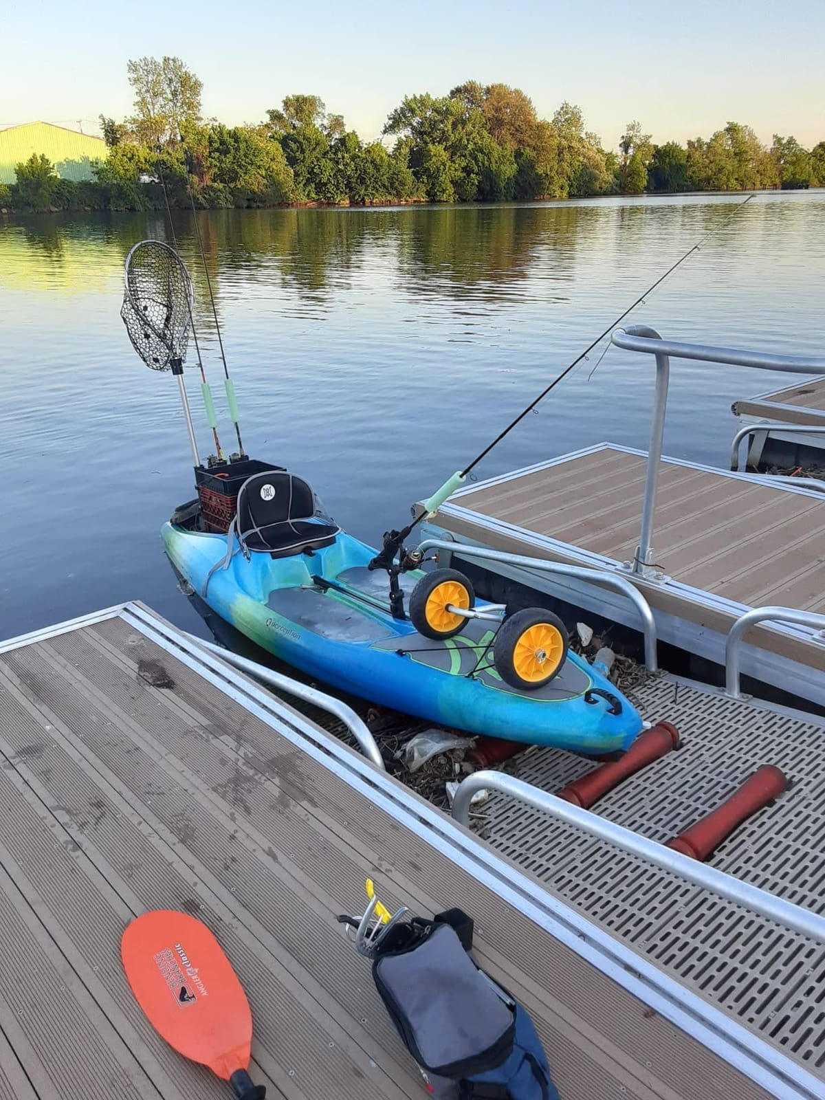 Bonnlo Kayak Car Foldable Aluminum Kayak Trailer with 10'' Solid Tires, Universal Kayaks Wheel Cart Dolly for Canoe, Paddle Board, Boat, Float Mats, Jon Boat customer photo 1