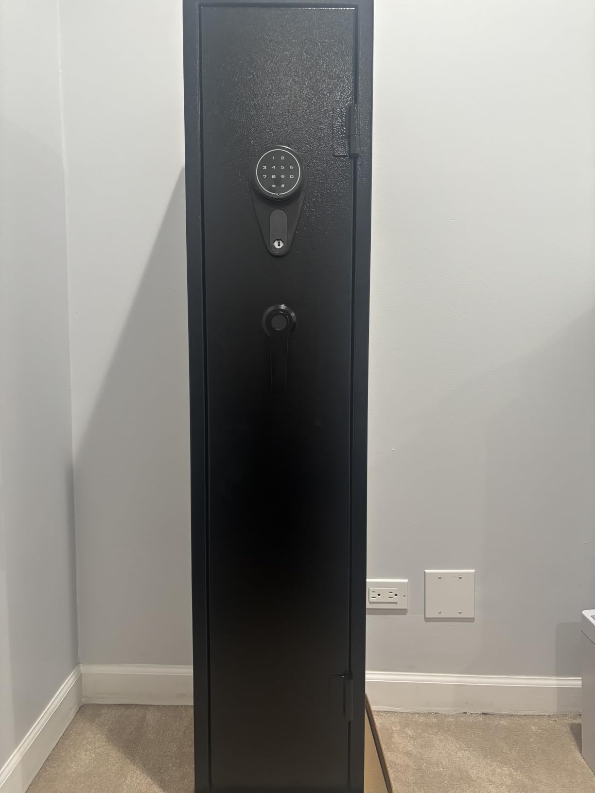 KAER Long Gun Safe for Rifles and Pistols with Electronic Lock Assembled | Rifle Safe for Home, Gun Cabinet for 3-5 Shotguns 5 Handguns, Removable Gun Rack, Shelf, LED Light, Ammo Storage, Gun Owner customer photo 2