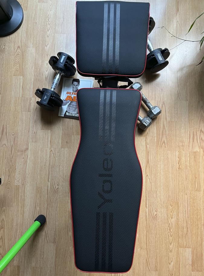 YOLEO Adjustable Weight Bench, ASTM-Certified 827LBS Capacity, 98% Pre-Assembled, Foldable Gym Bench with 84 Positions Incline Decline Flat, Wider Seat (Size L) customer photo 1
